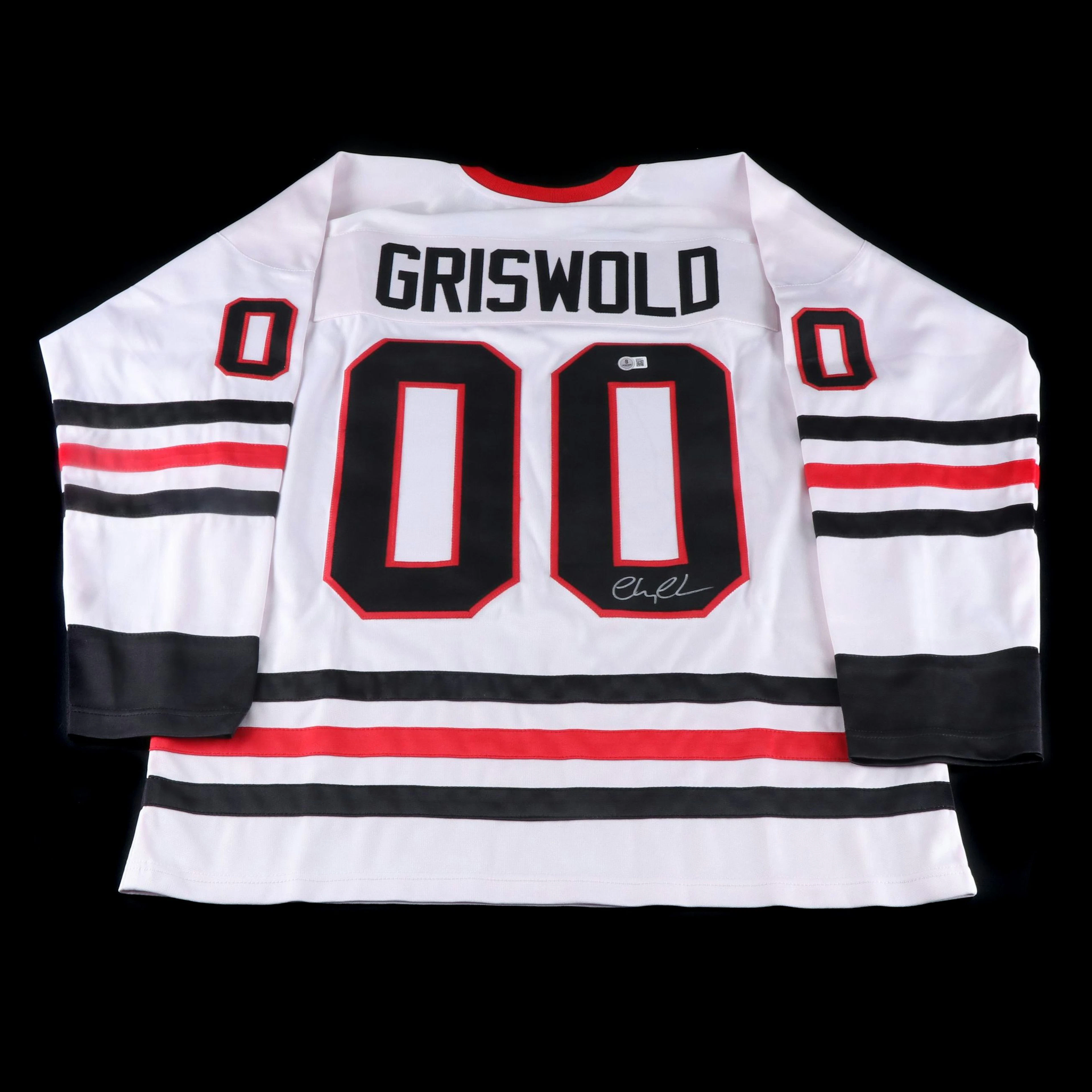 Chevy Chase Signed "Christmas Vacation: Clark Griswold" Hockey Jersey, Beckett