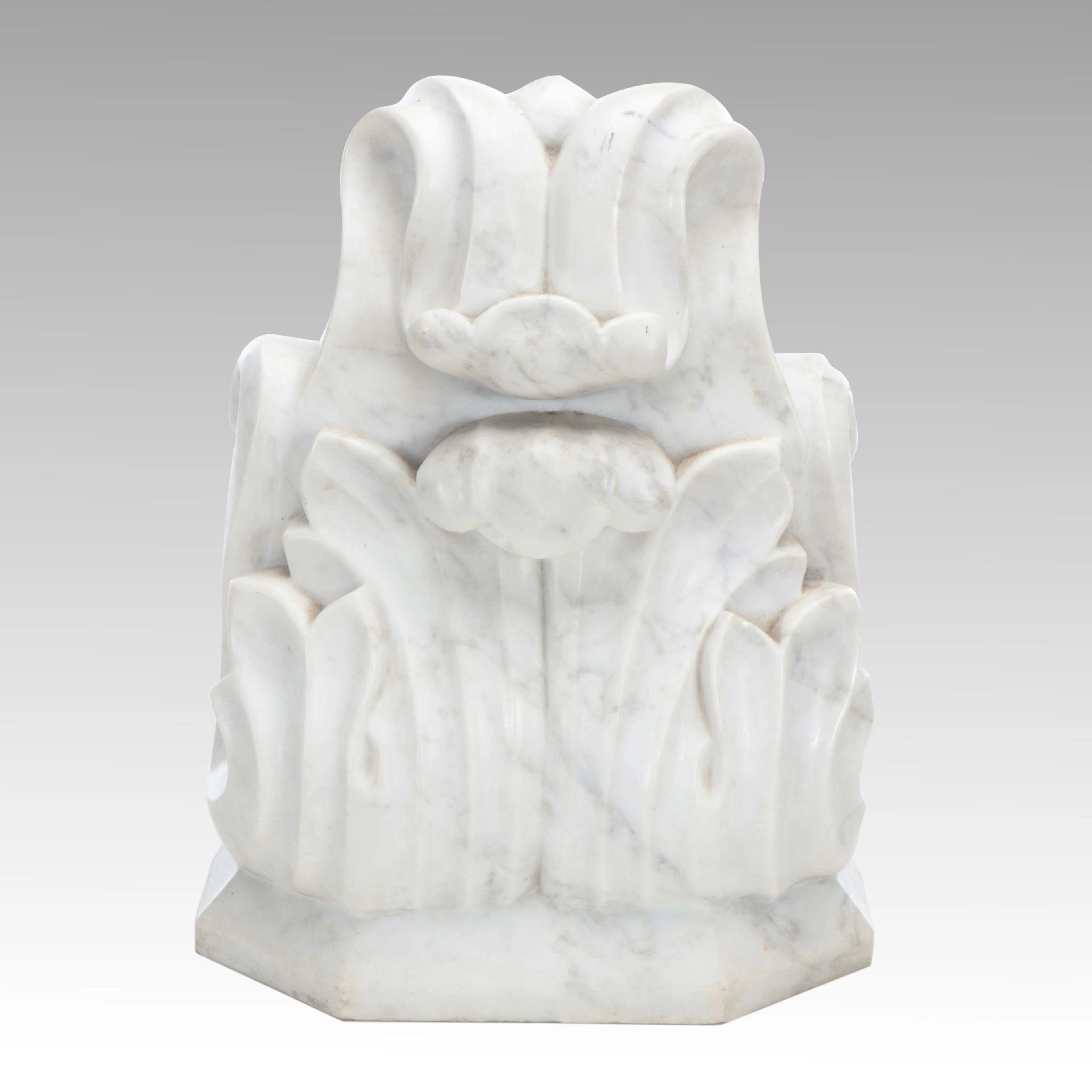 Neoclassical Style Carved Marble Wall Corbel