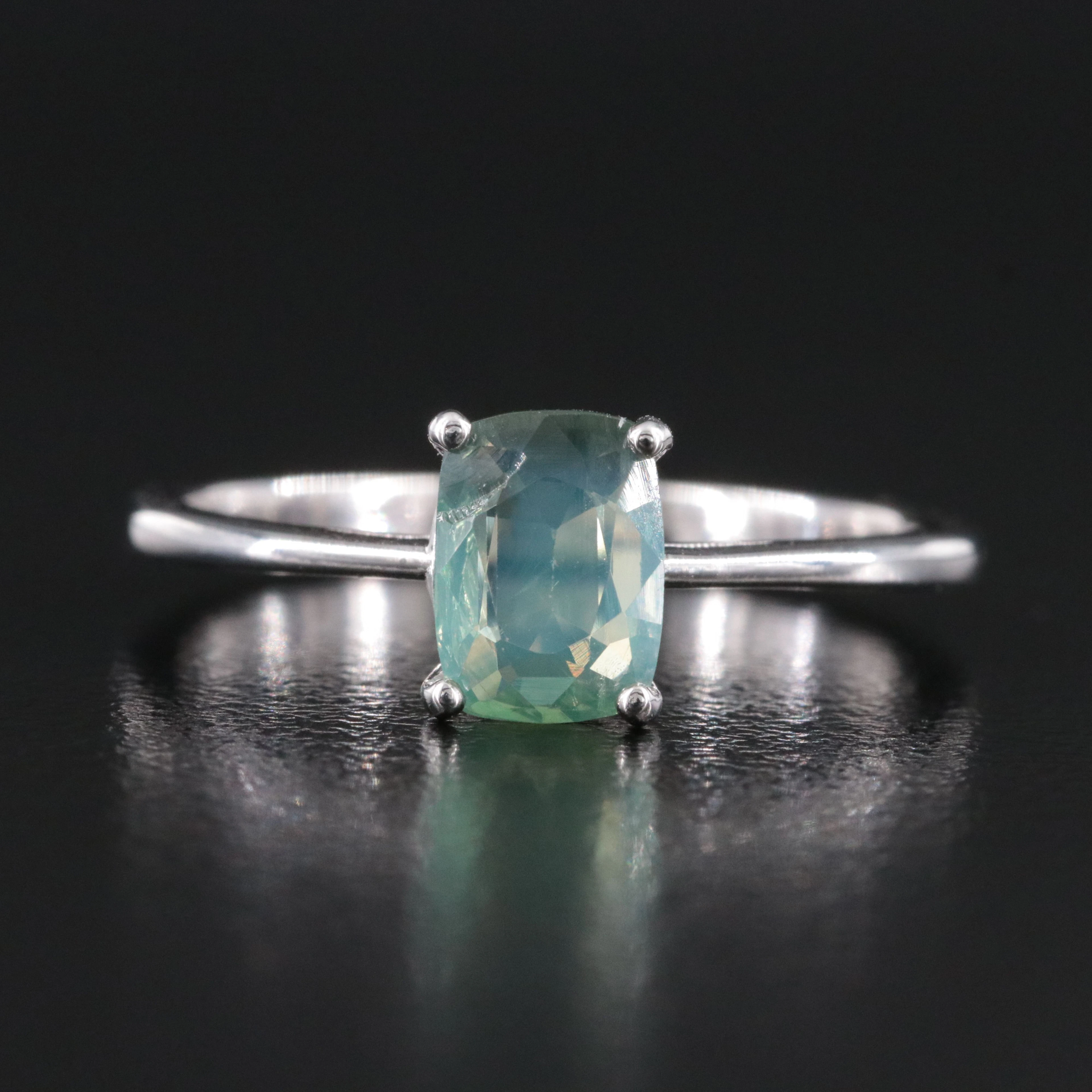 14K 1.01CT Alexandrite Solitaire Ring with GIA Report