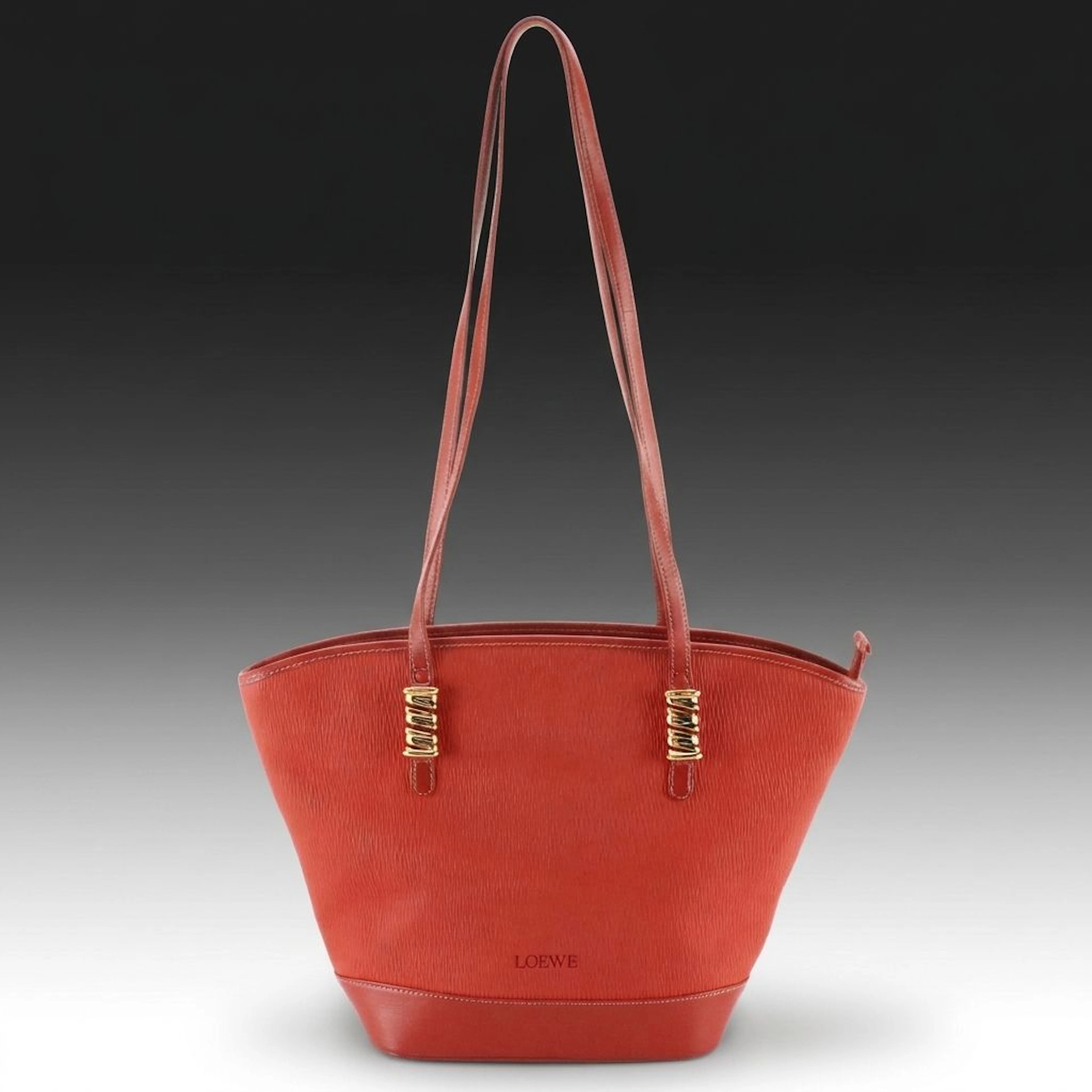 Loewe Velázquez Tote Bag in Textured/Smooth Leather
