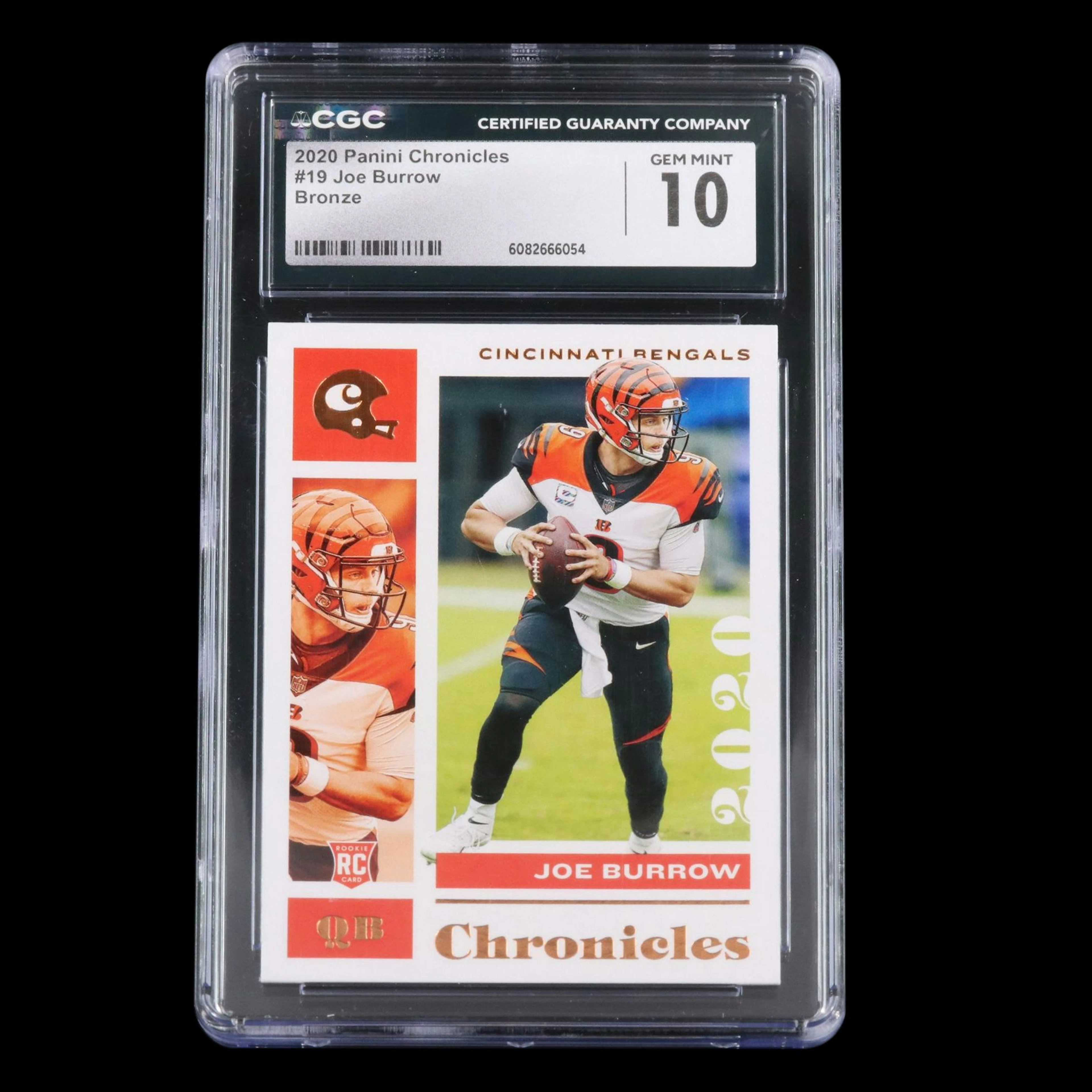 2020 Chronicles Joe Burrow Bronze Rookie Football Card Graded CGC 10