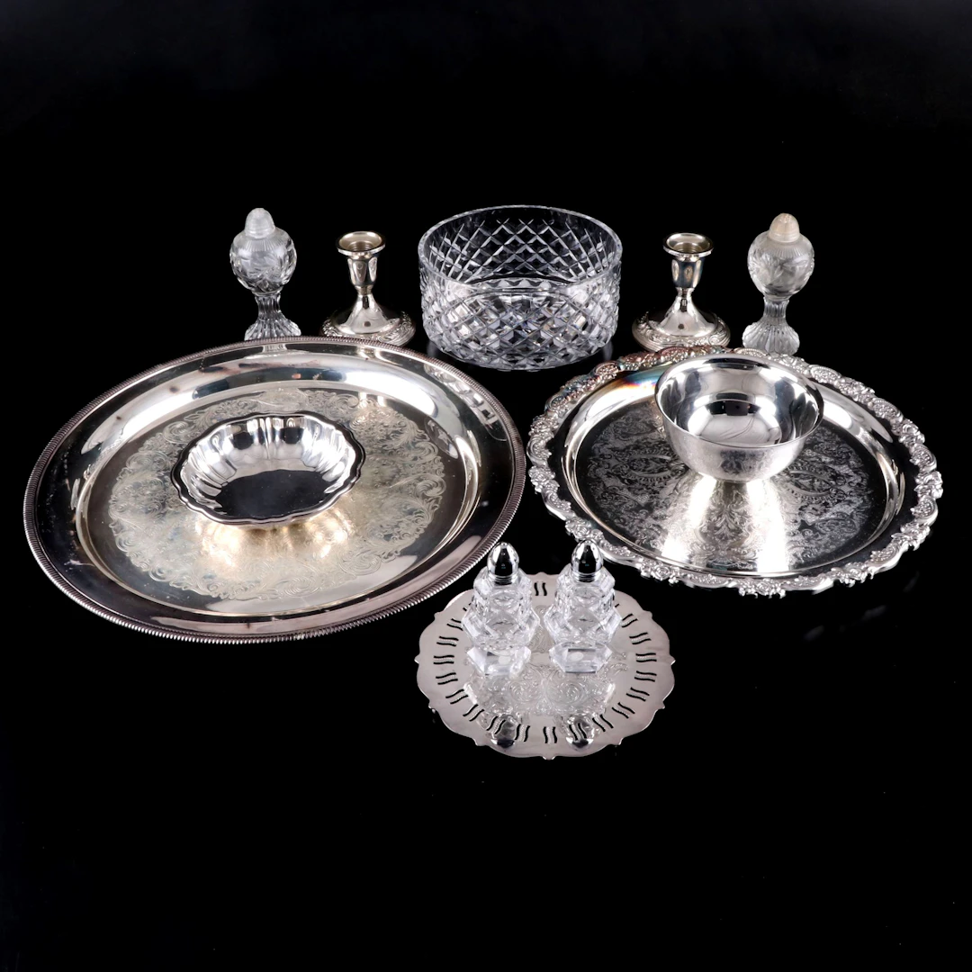Towle "Old Master" Weighted Sterling Candle Holders with More Tableware