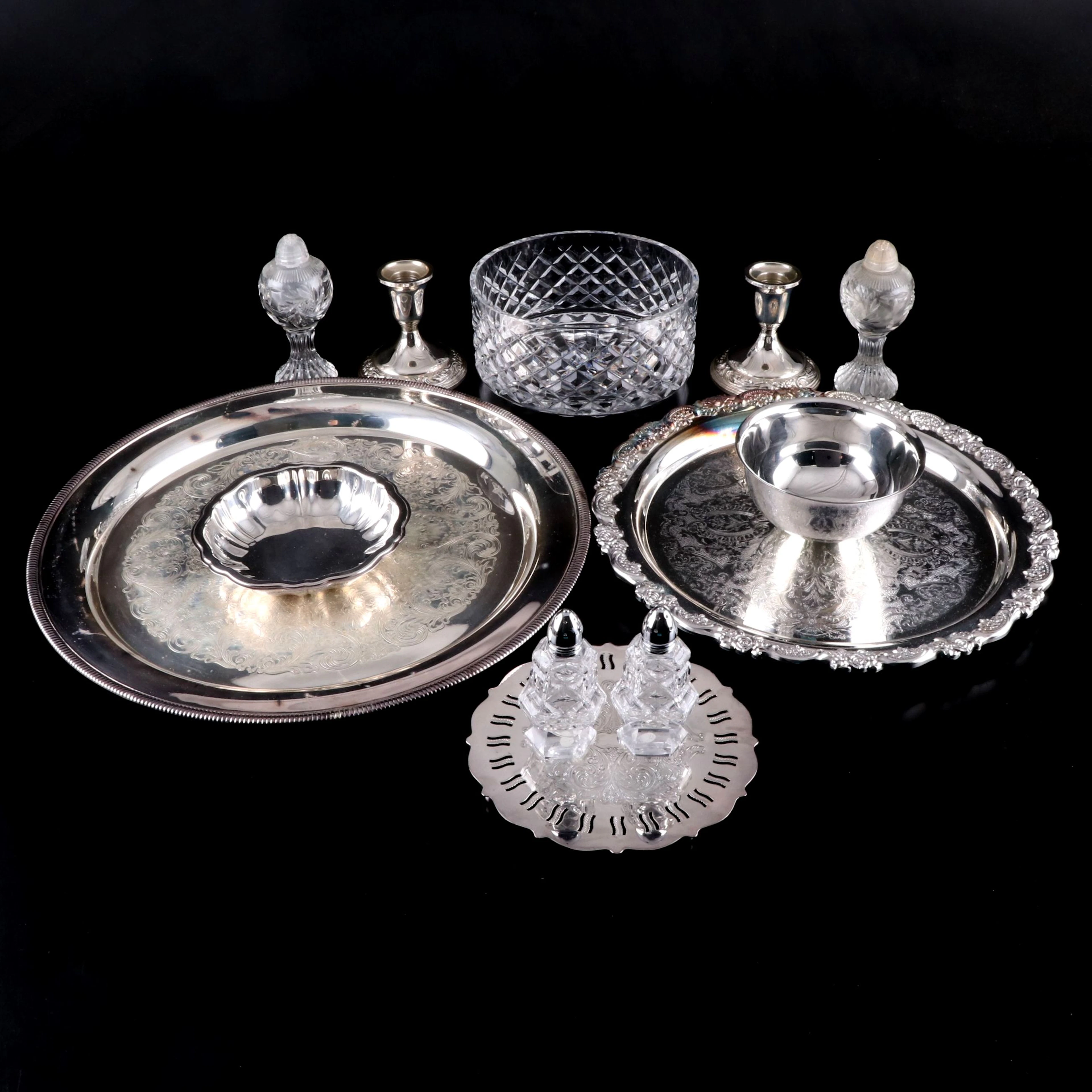 Towle "Old Master" Weighted Sterling Candle Holders with More Tableware
