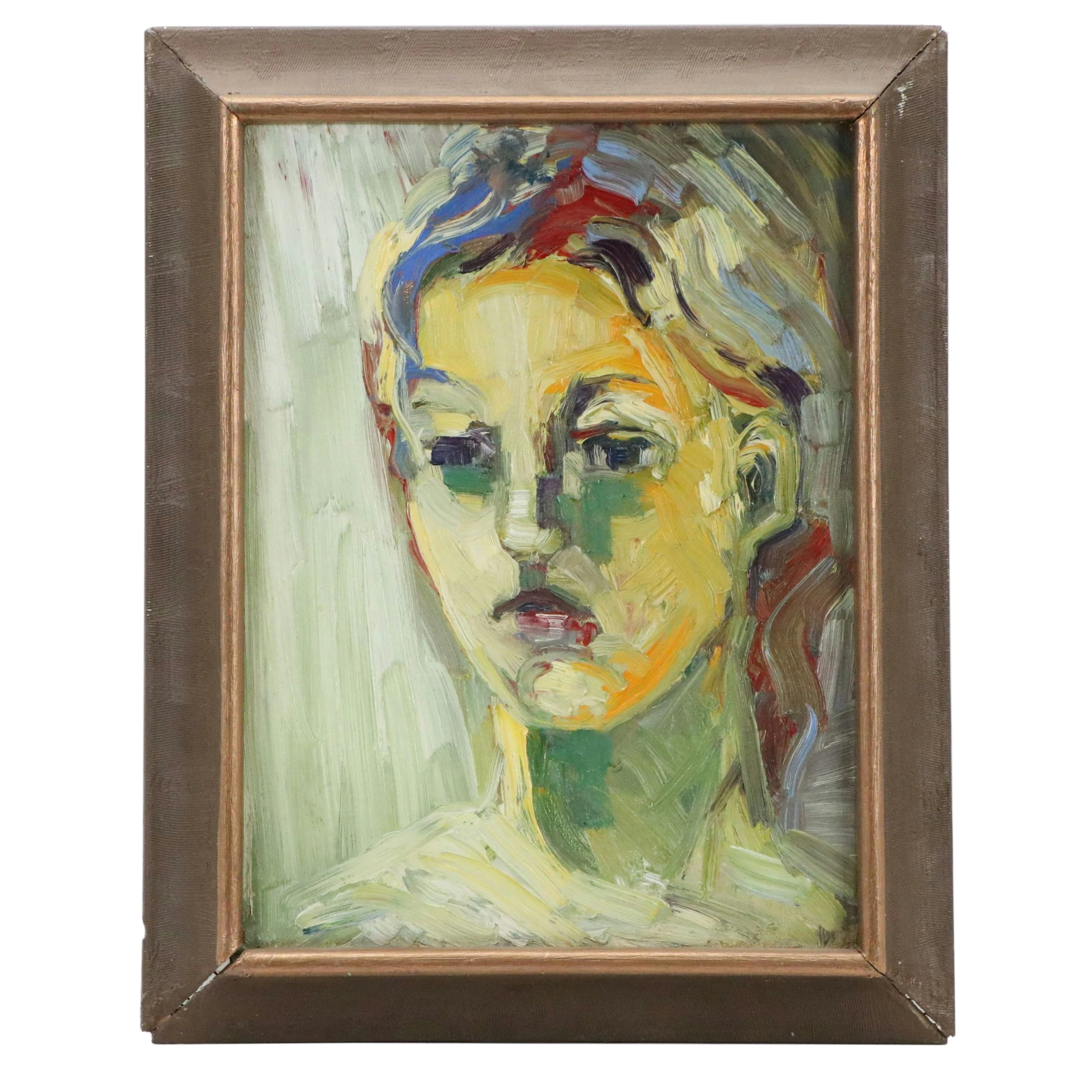 Post-Impressionist Style Portrait Oil Painting