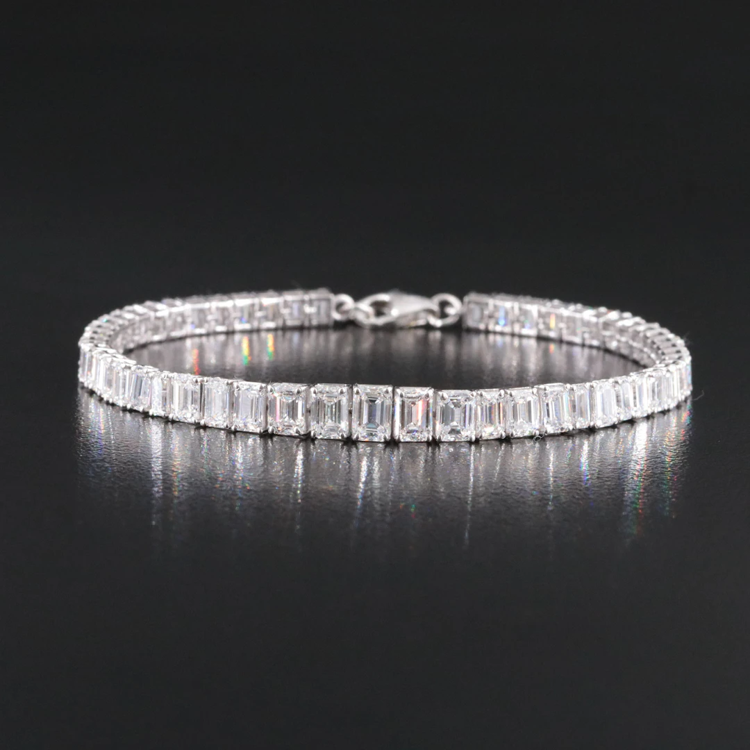 14K 8.69 CTW Lab Grown Diamond Graduated Line Bracelet