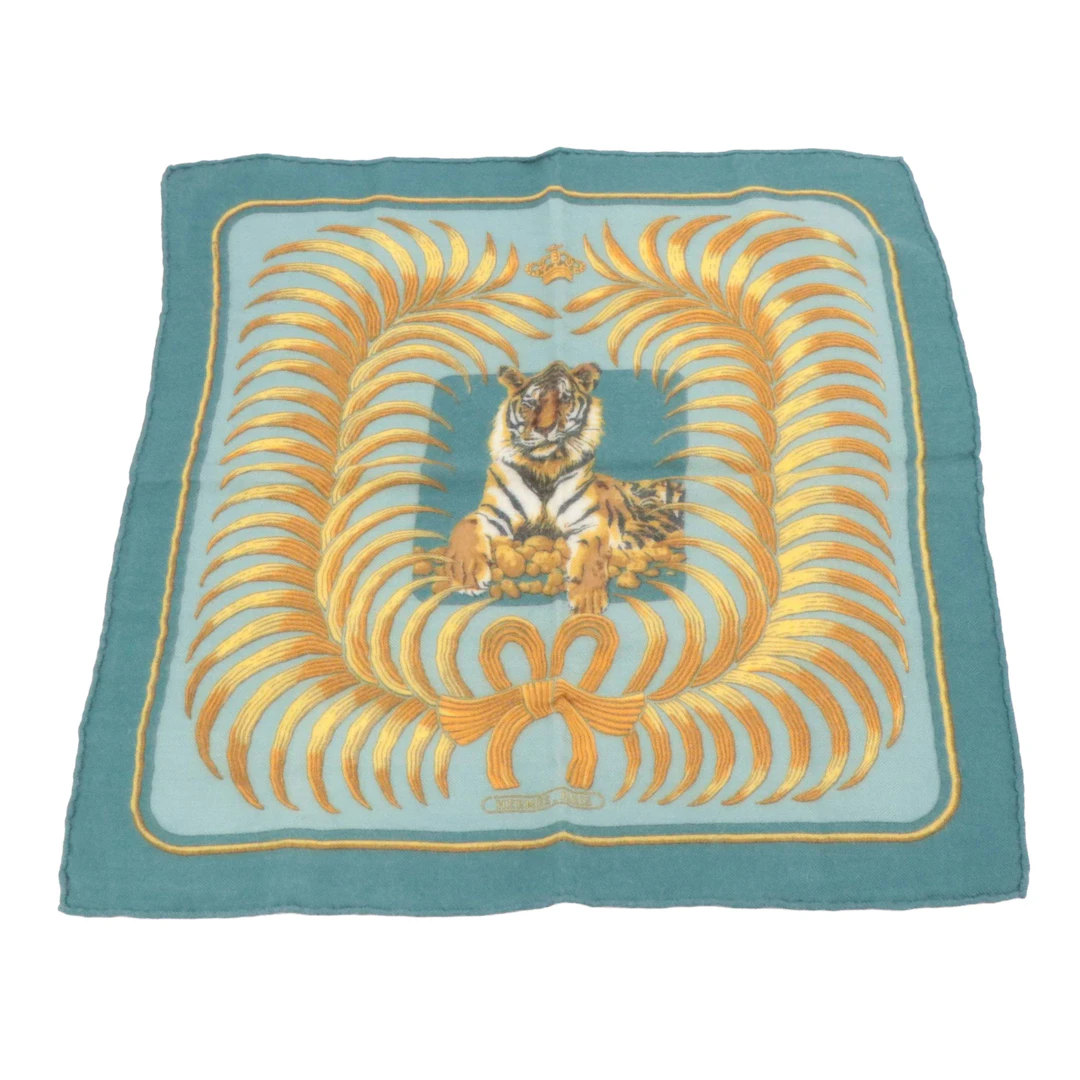 Hermès "Tigre Royal" Petit Carré Scarf 40 in Silk and Cashmere