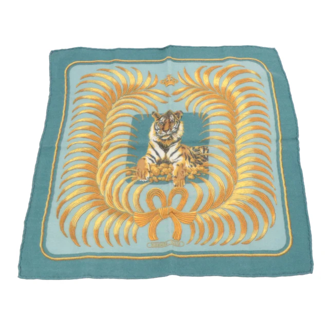 Hermès "Tigre Royal" Petit Carré Scarf 40 in Silk and Cashmere