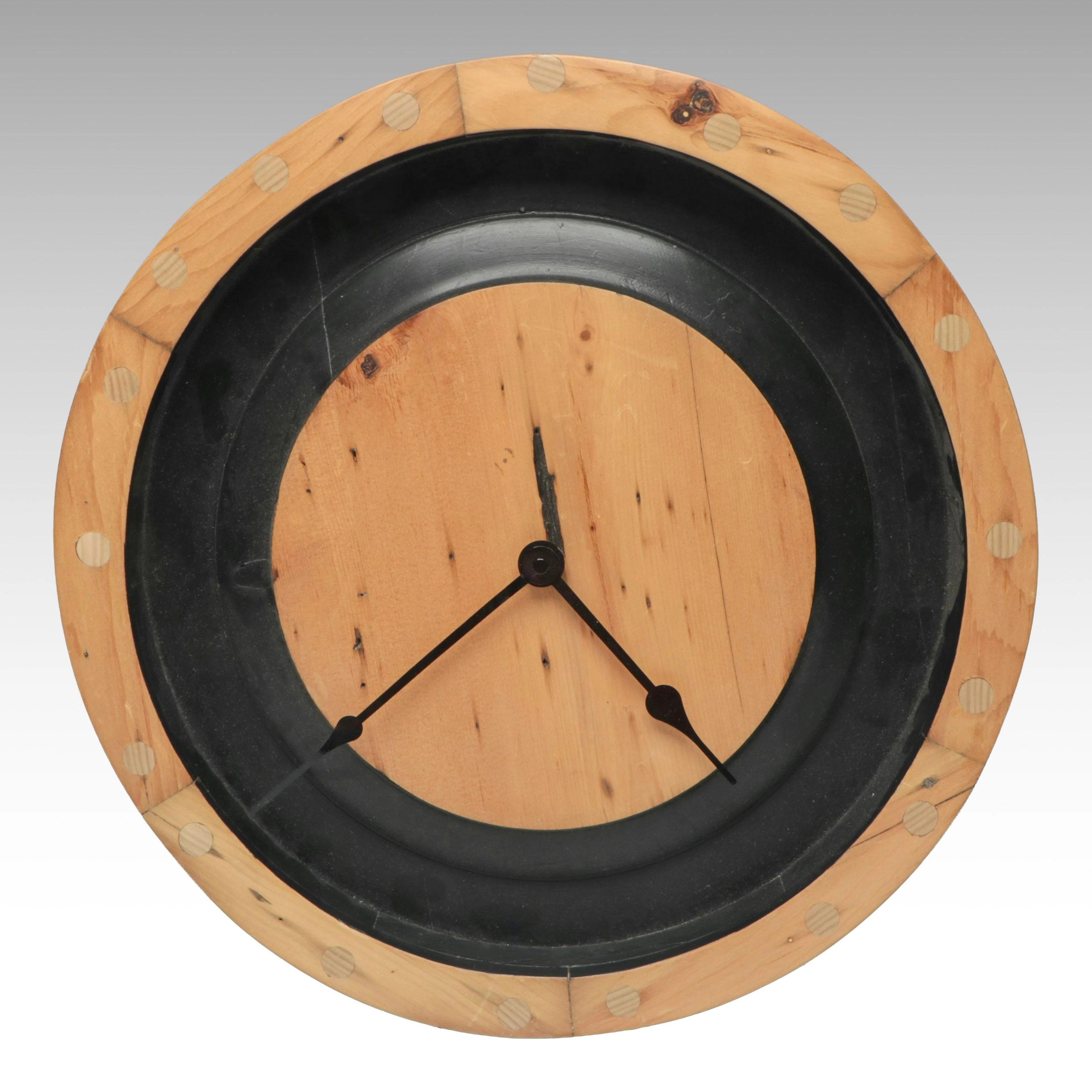 Contemporary Reclaimed Wood Wall Clock