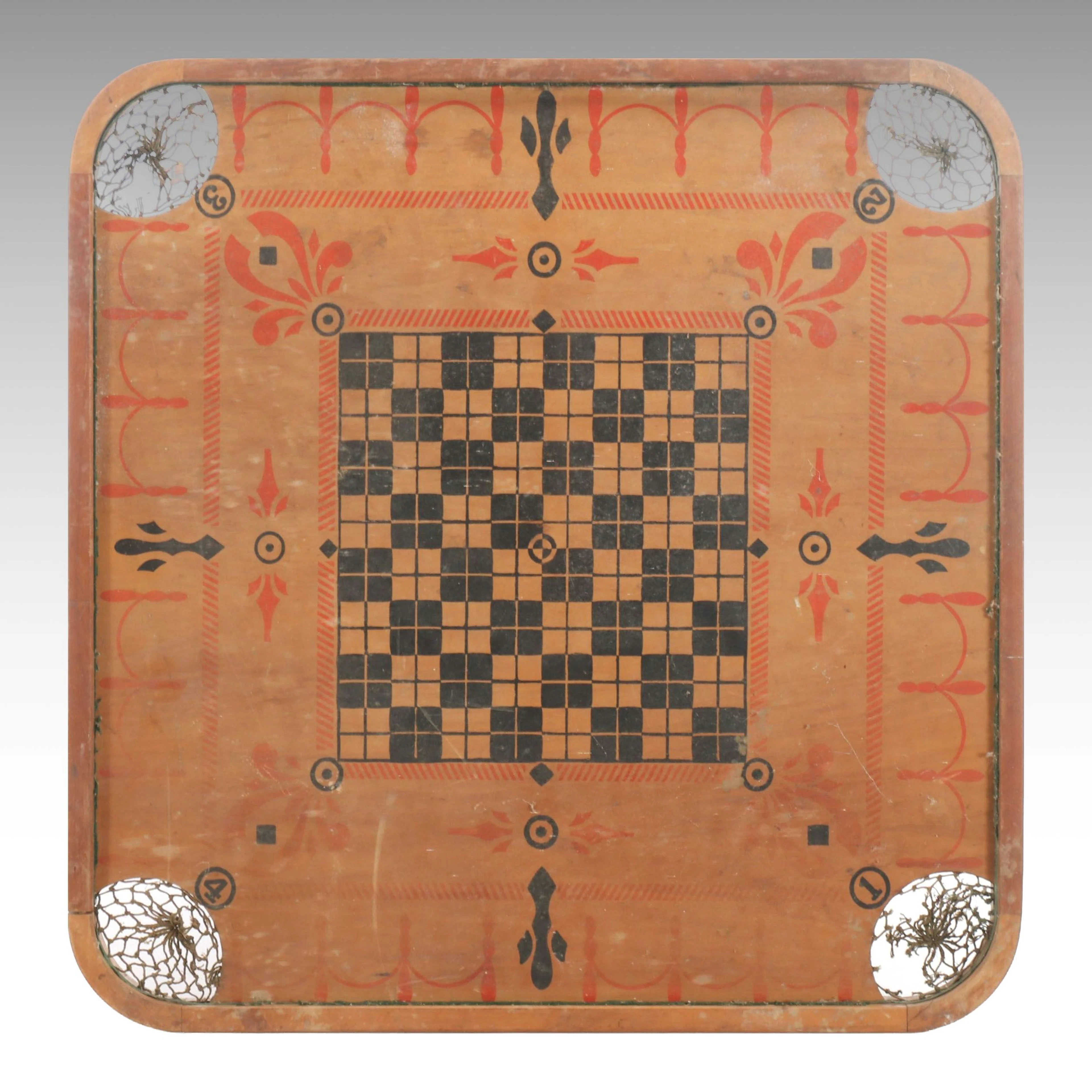 Vintage Wooden Double-Sided Game Board