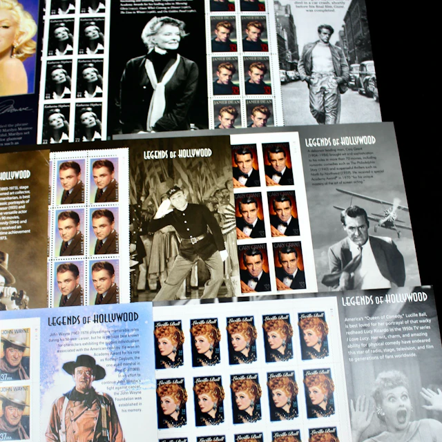 U.S. Mini Postage Stamp Sheet Grouping of Fourteen Sheets