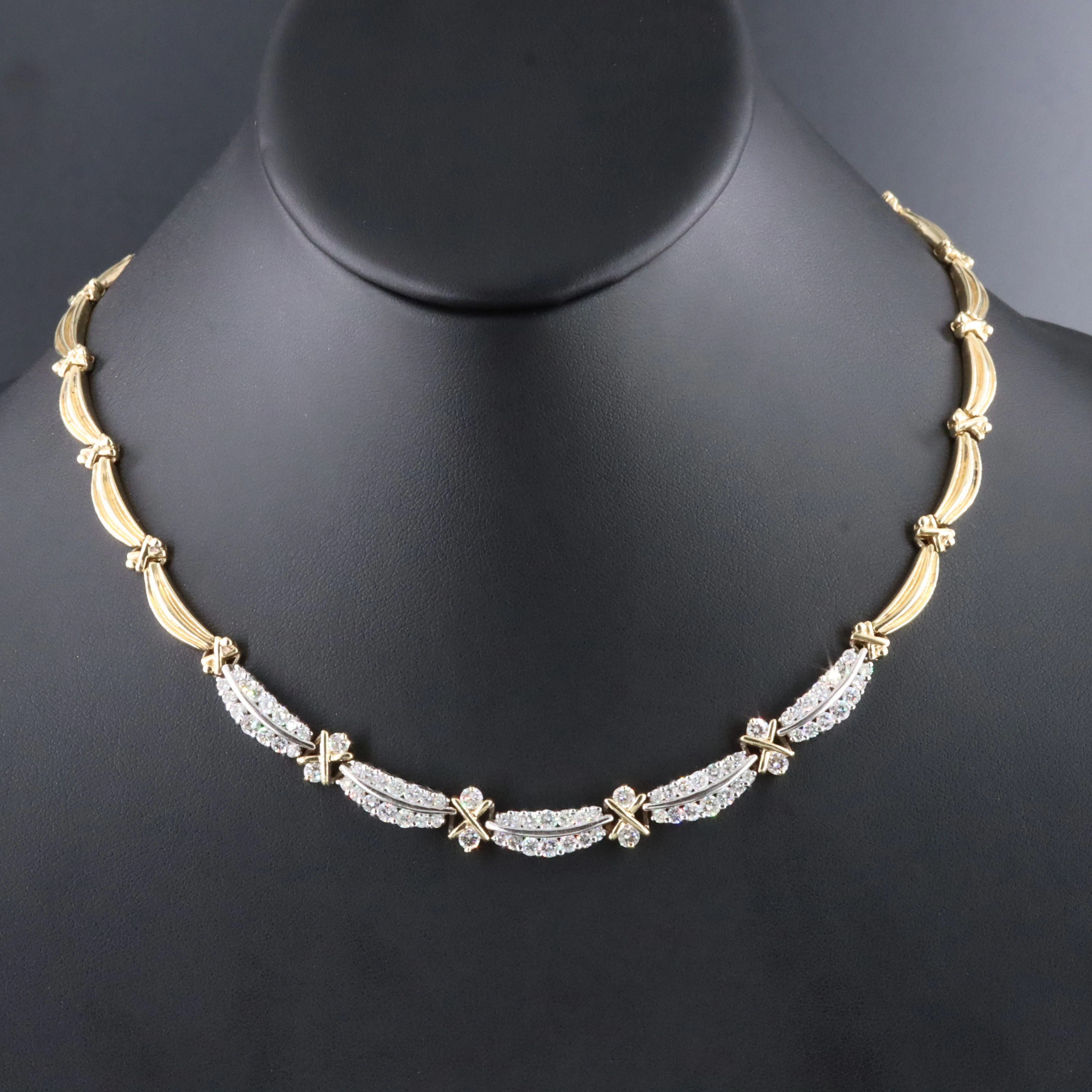 14K 5.00 CTW Diamond Festoon Necklace