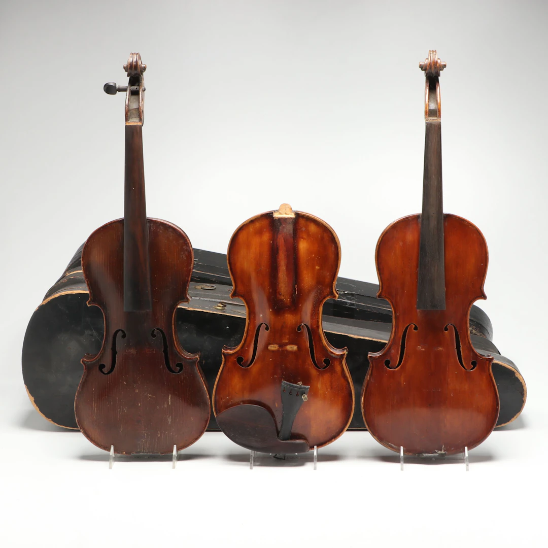 Jacob Stainer Copy and More Full Size Violins and Body with Cases