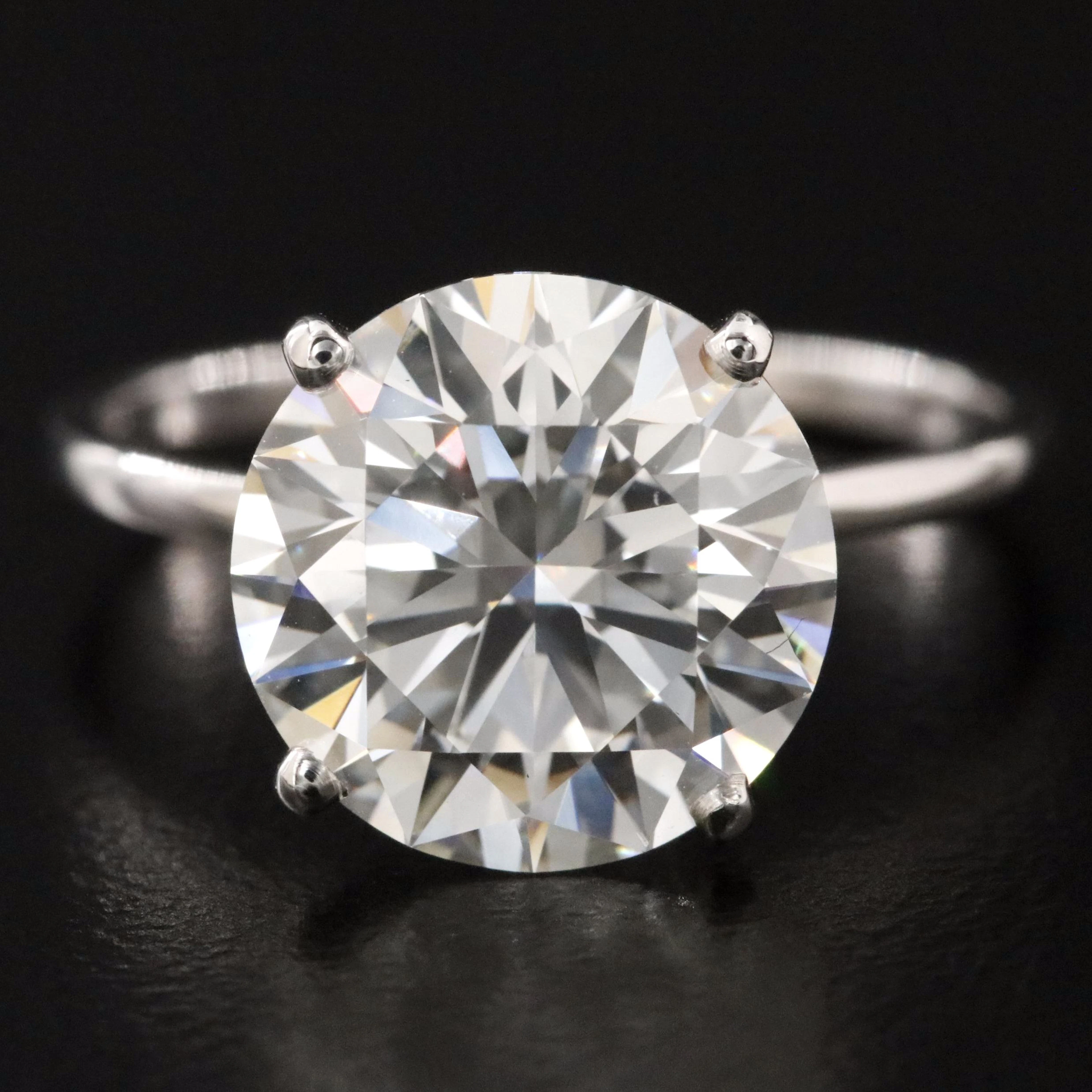 18K 4.02 CT Lab Grown Diamond Solitaire Ring with IGI Report