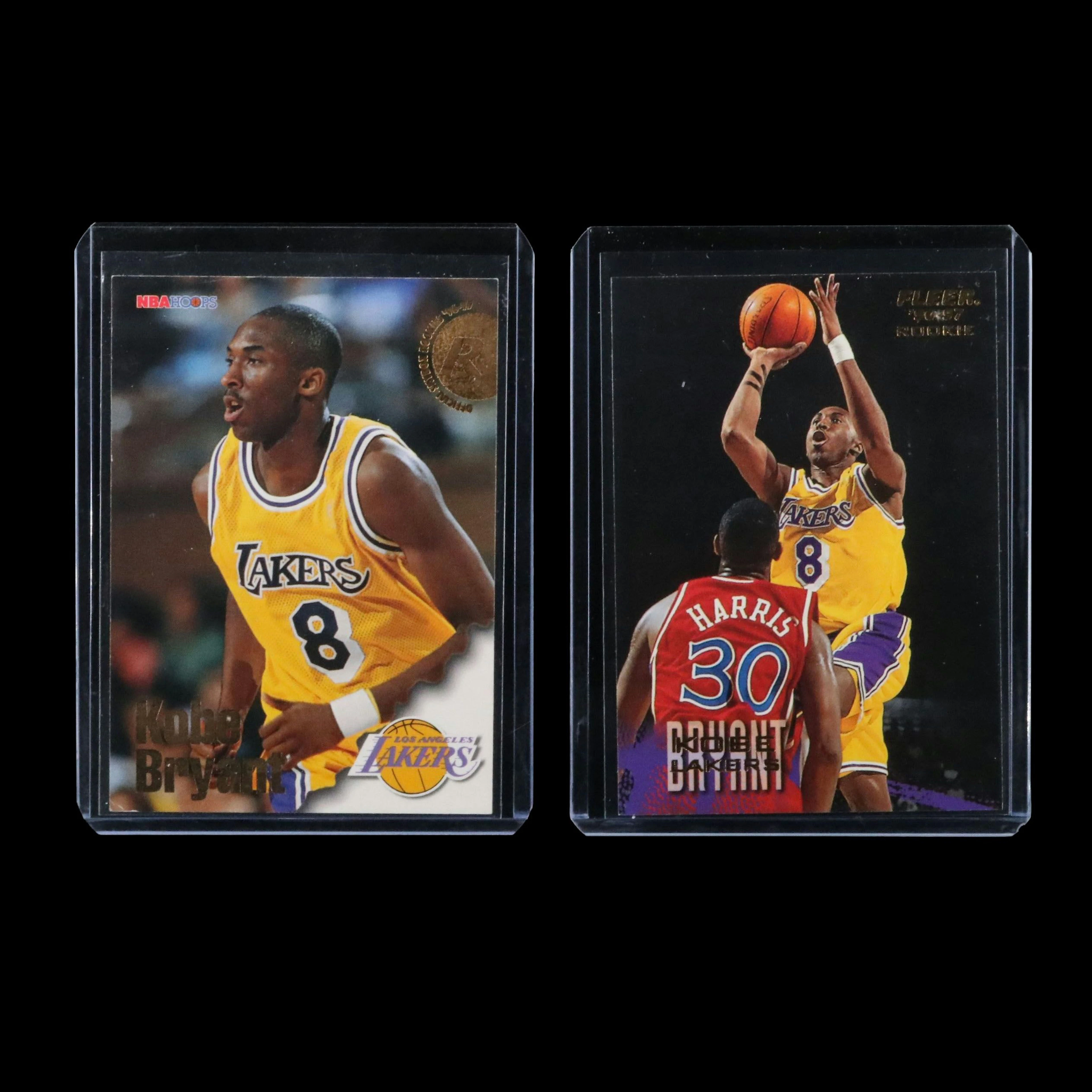 1996 Fleer and NBA Hoops Kobe Bryant Basketball Rookie Cards