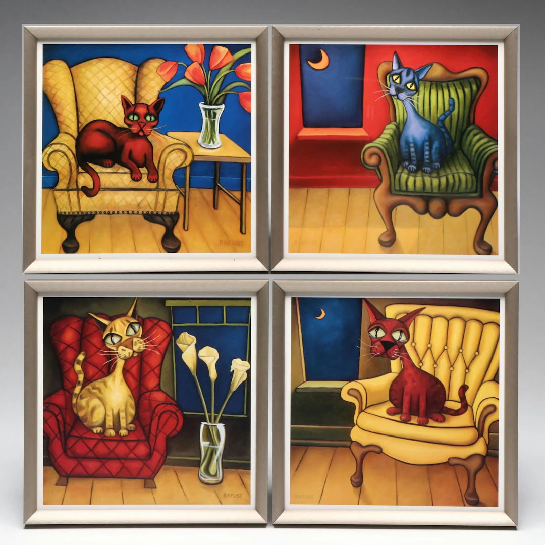 After Will Rafuse "Annabelle," "Sadie Marmalade" and More Cat Wall Hangings