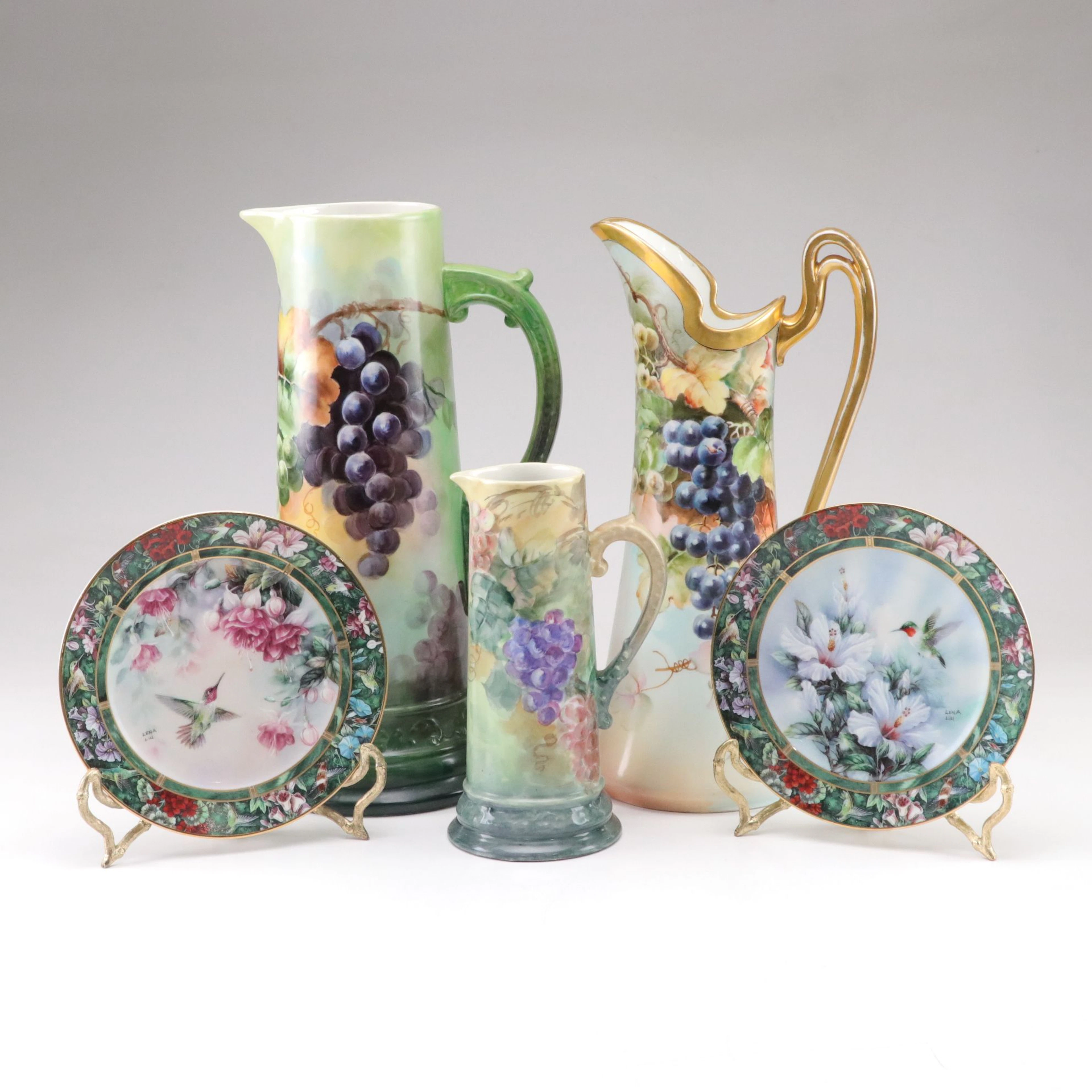 Hand-Painted Limoges Porcelain Pitchers and More