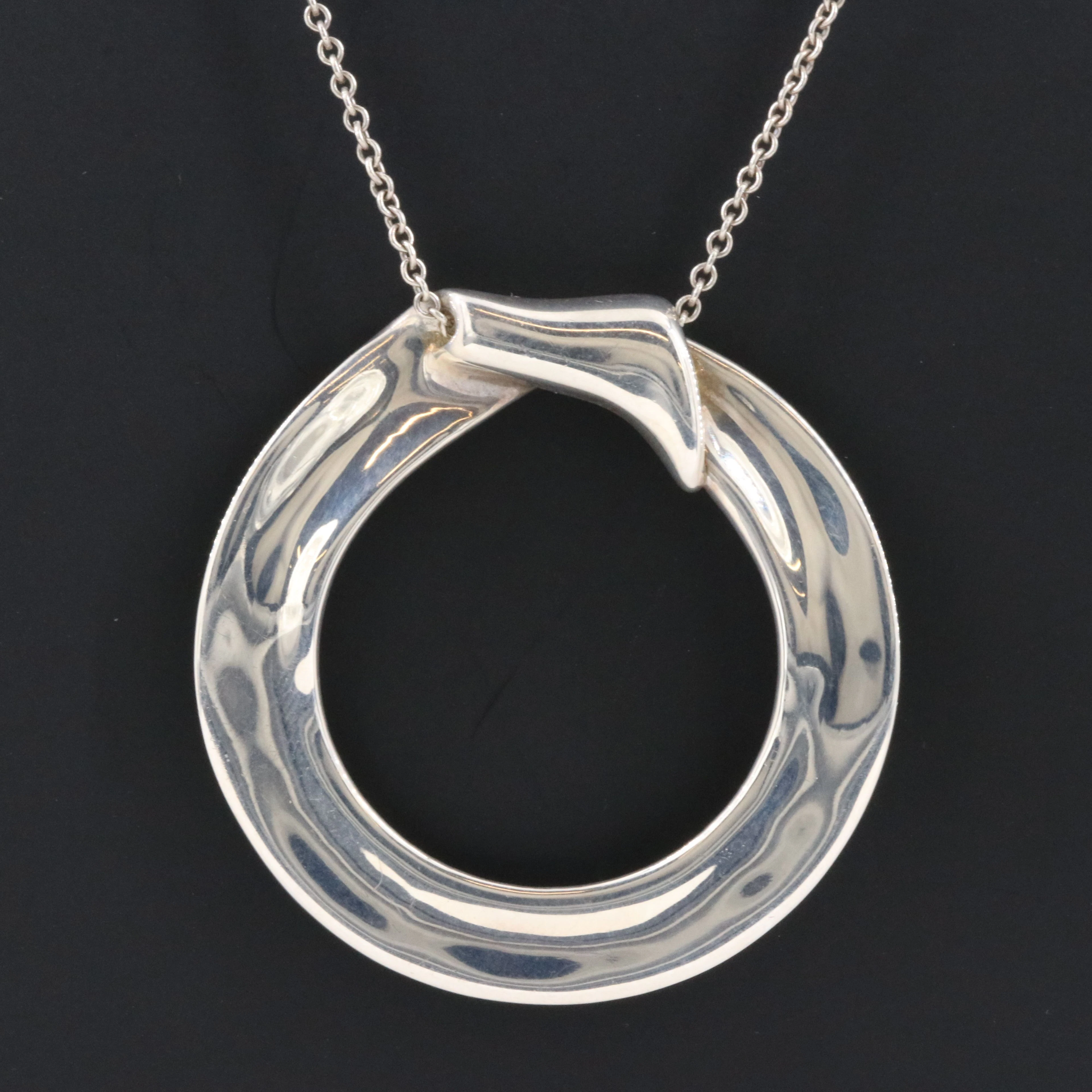 Ippolita Sterling Folded Circle Necklace
