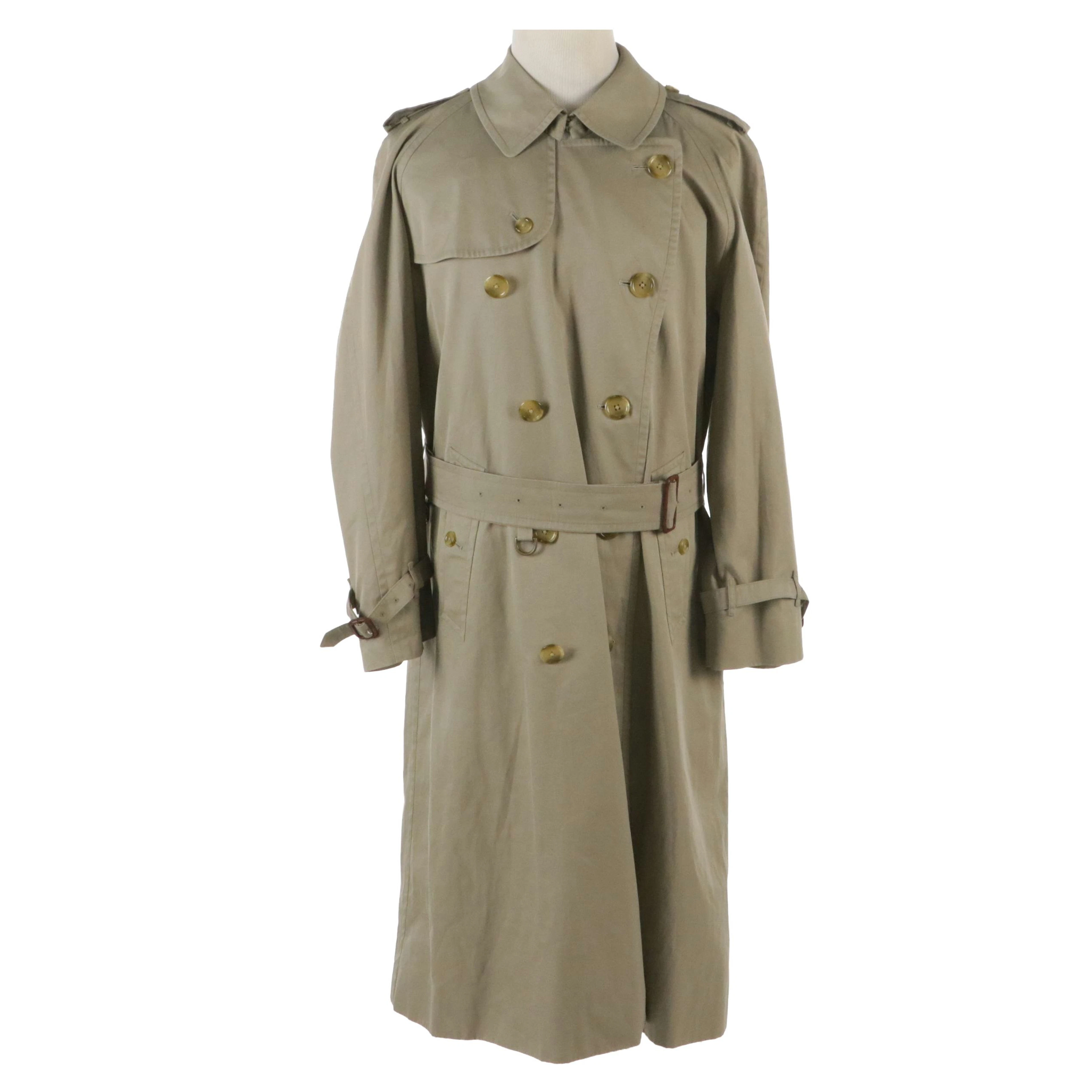 Men's Burberry London Double-Breasted Gabardine Trench Coat