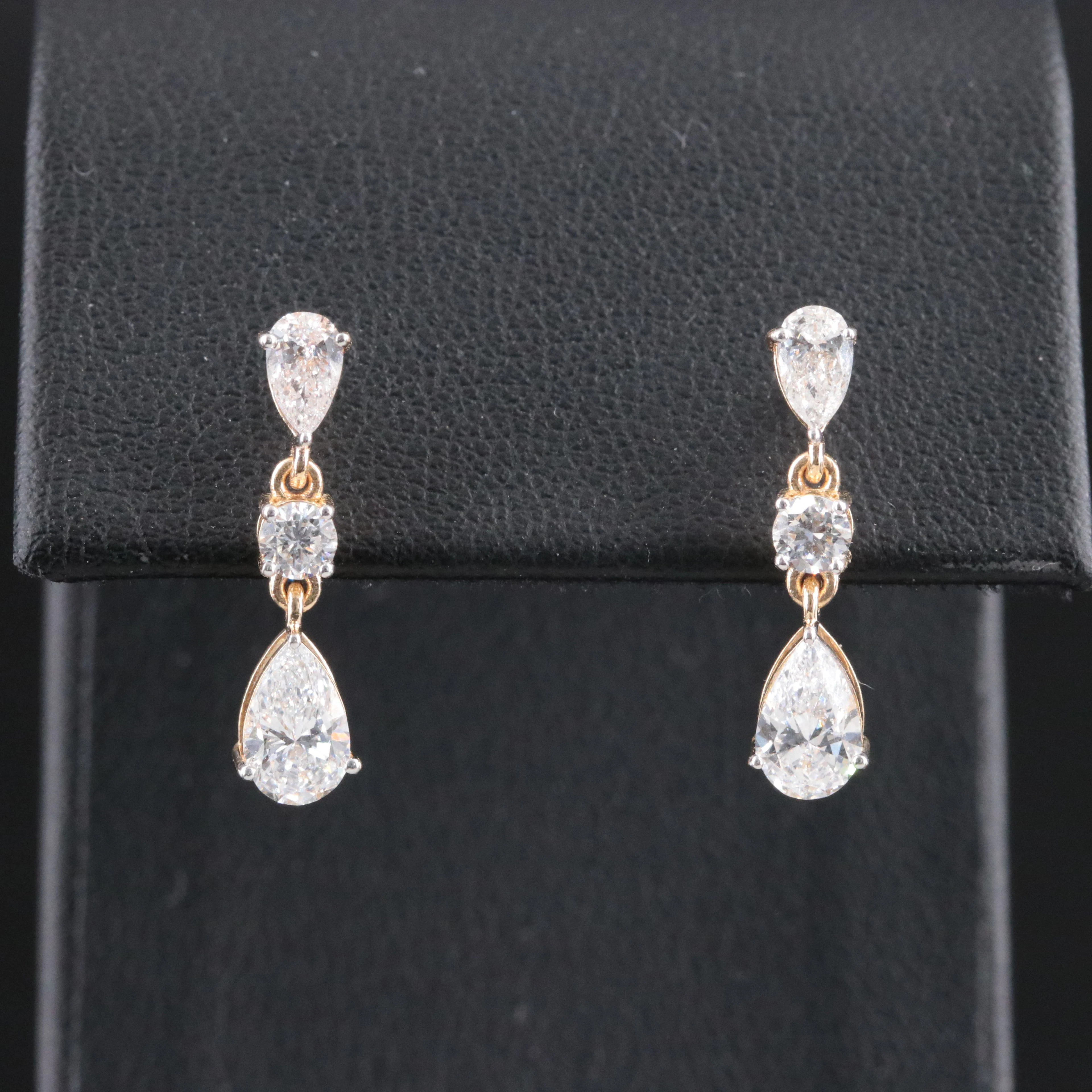 14K 1.32 CTW Lab Grown Diamond Earrings