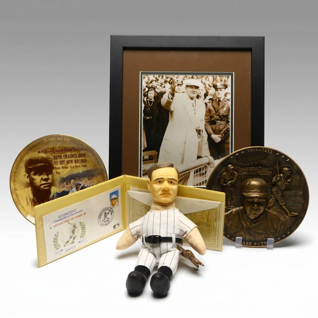 The Bradford Exchange "The Sultan of Swat" Plate and More Baseball Memorabilia