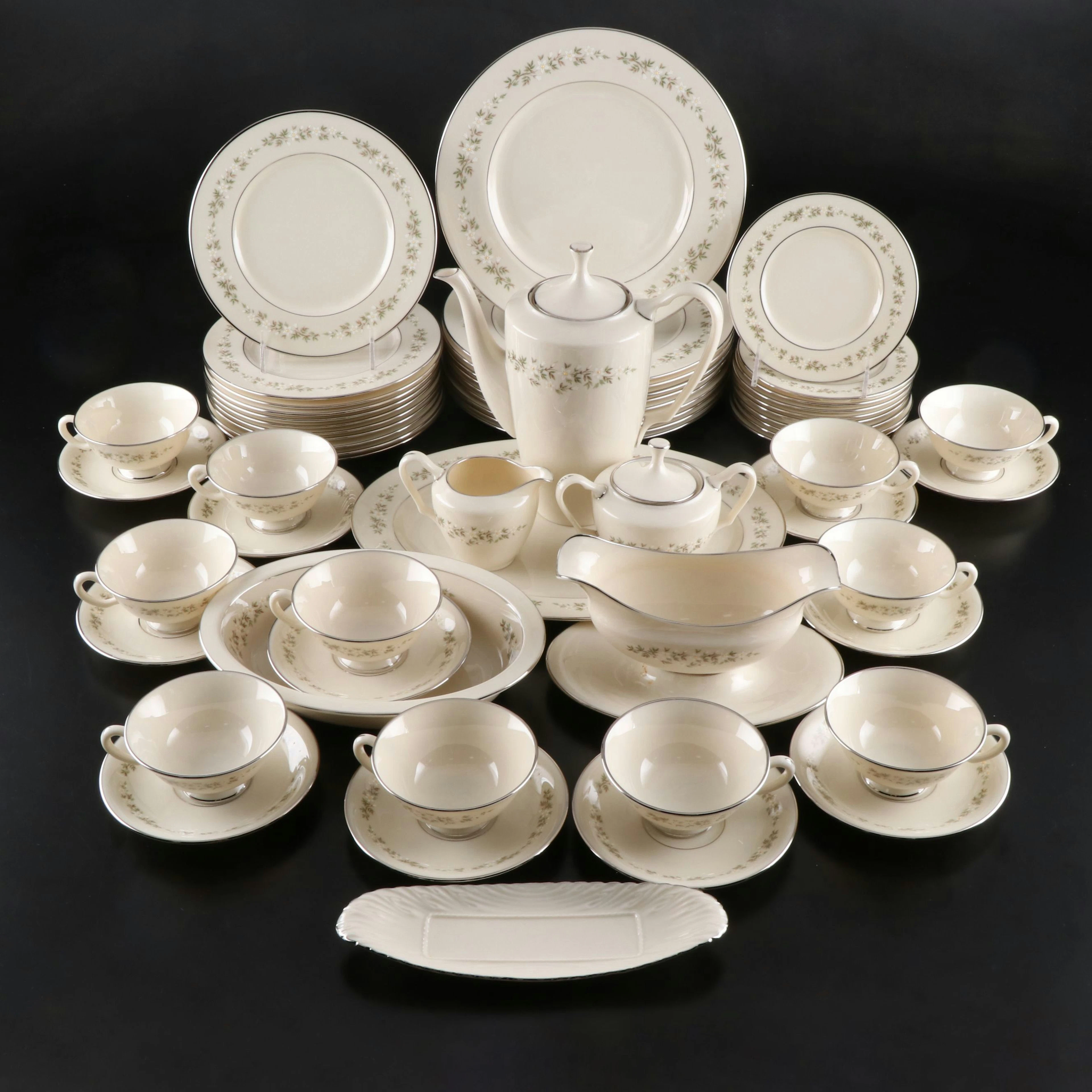 Lenox "Brookdale" Porcelain Dinnerware and Serving Pieces, 1963-1993