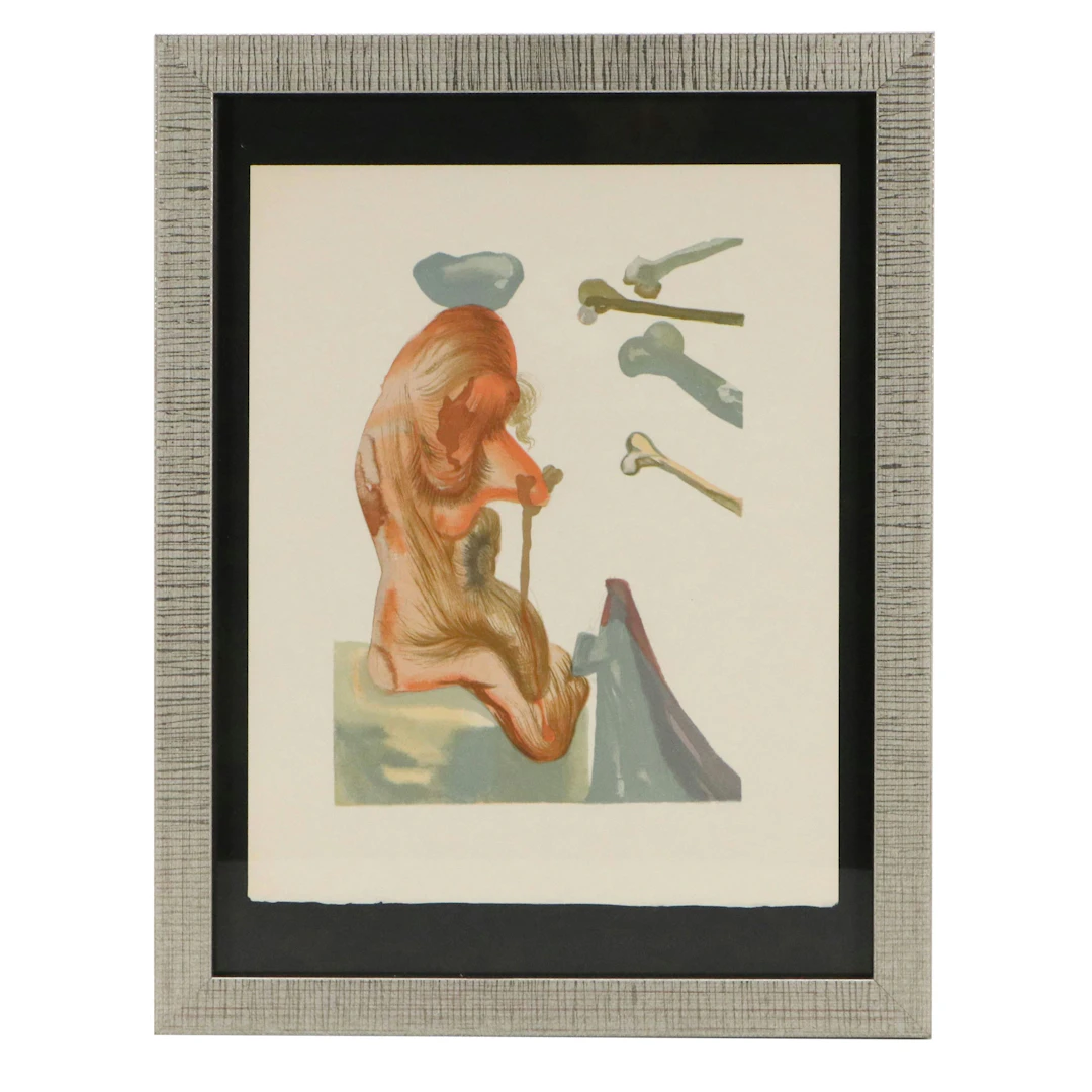 Salvador Dalí Wood Engraving "Les Trompeurs," 1960–1964
