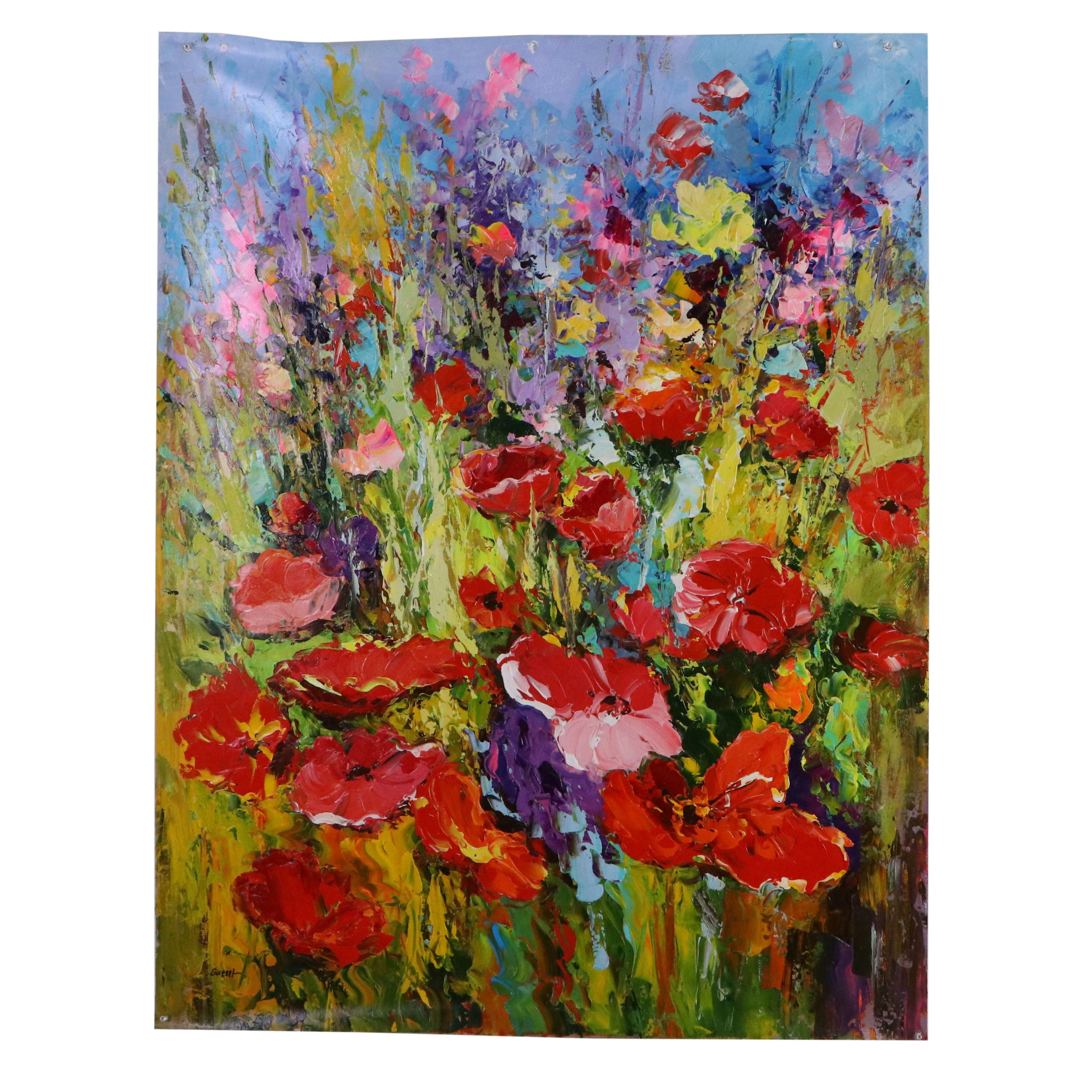 Impasto Poppy Field Oil Painting "Whimsey"