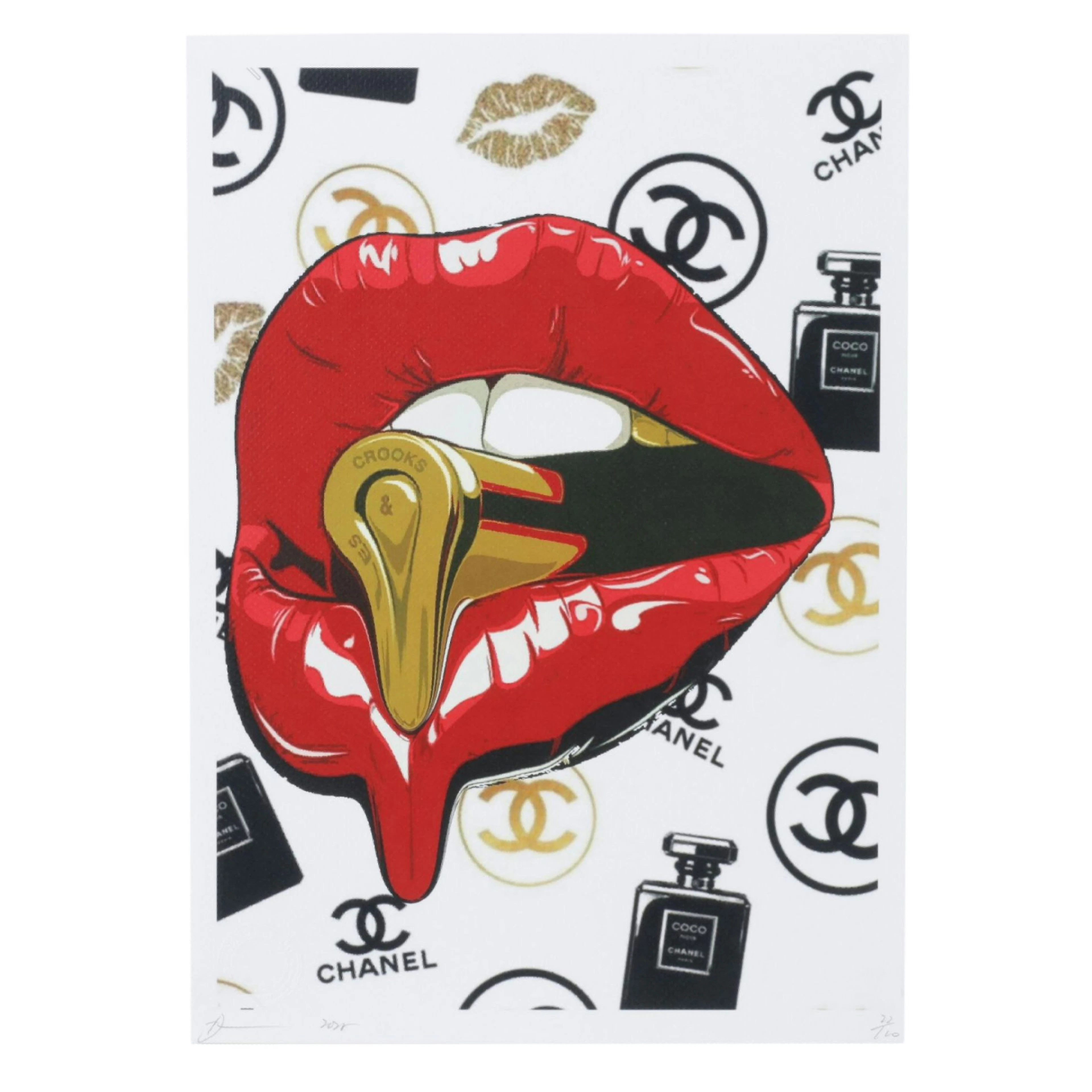 Death NYC Pop Art Graphic Print Homage to Chanel, 2025