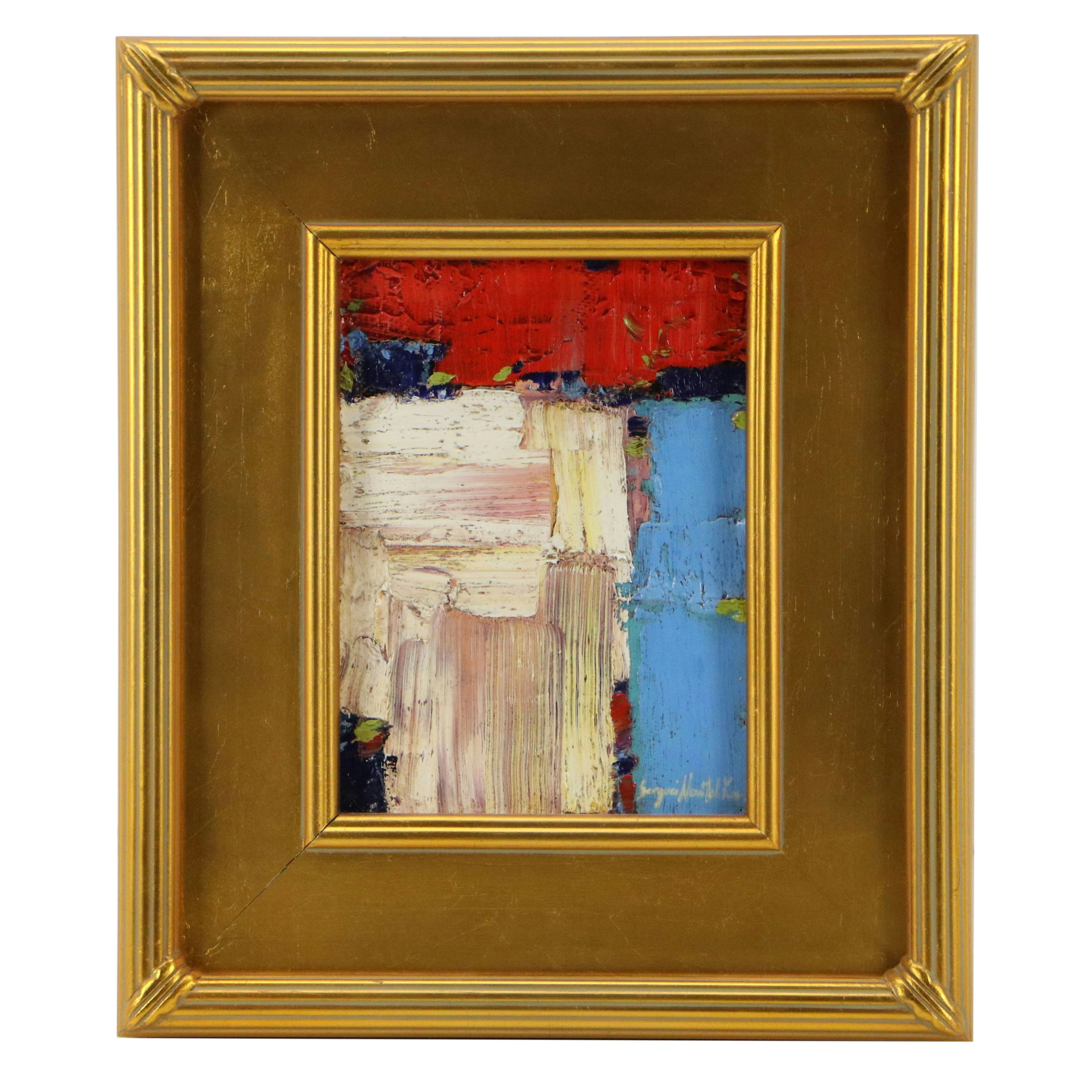 Serguei Novitchkov Abstract Impasto Oil Painting "Vastness of Fields," 2025