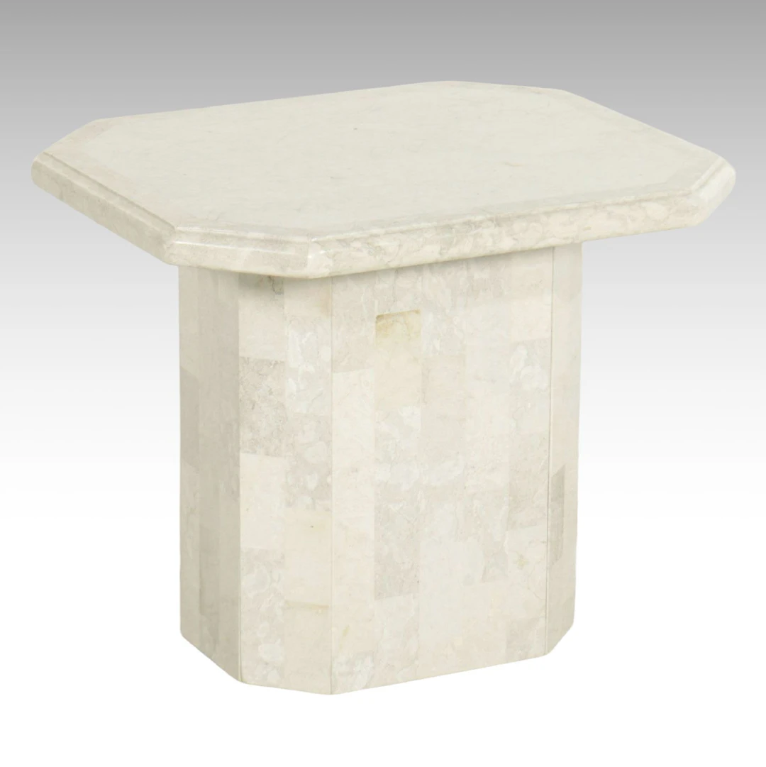 Postmodern Marble Octagon End Table, Late 20th Century