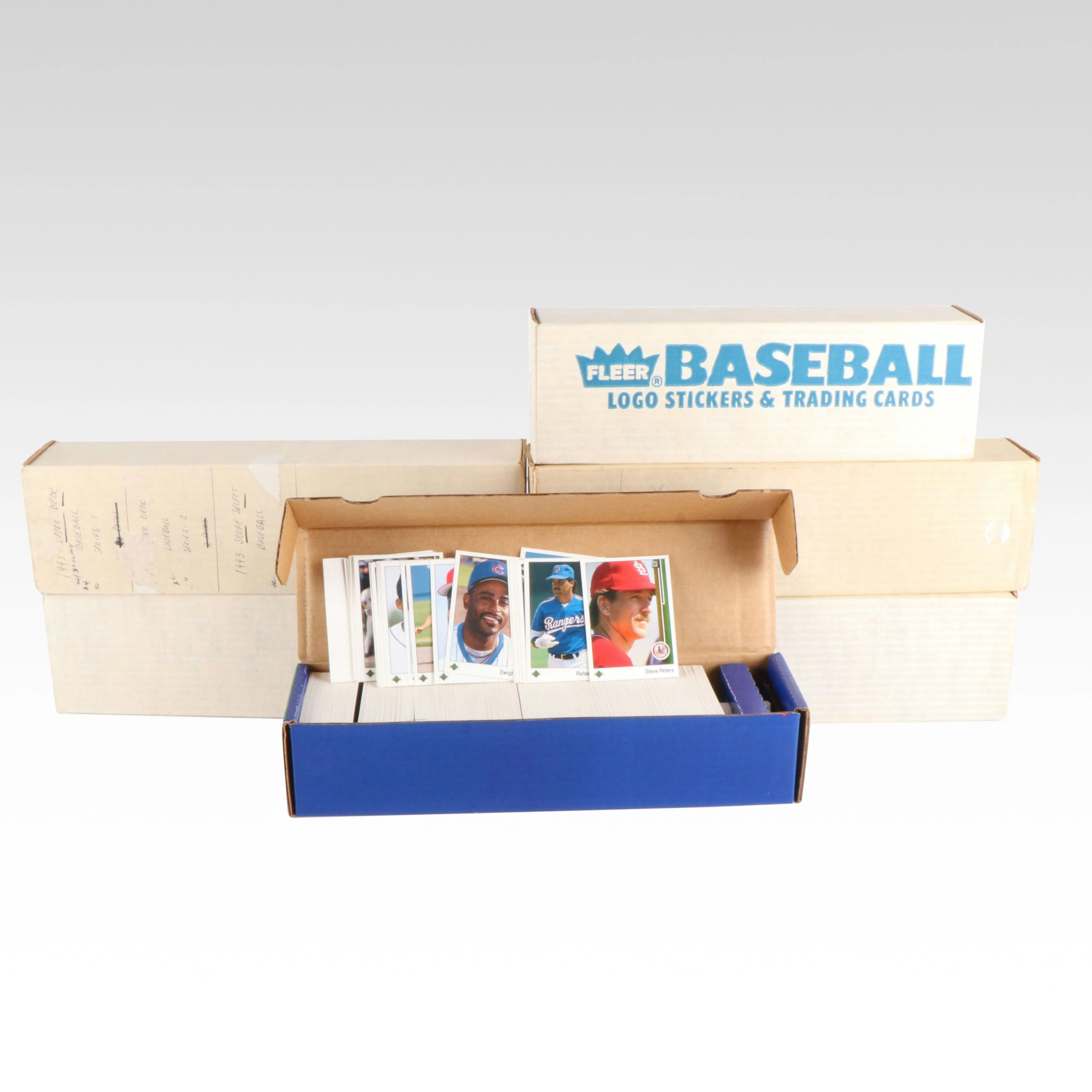 Four 1980s Baseball Card Sets, Upper Deck, Topps, Fleer, and More
