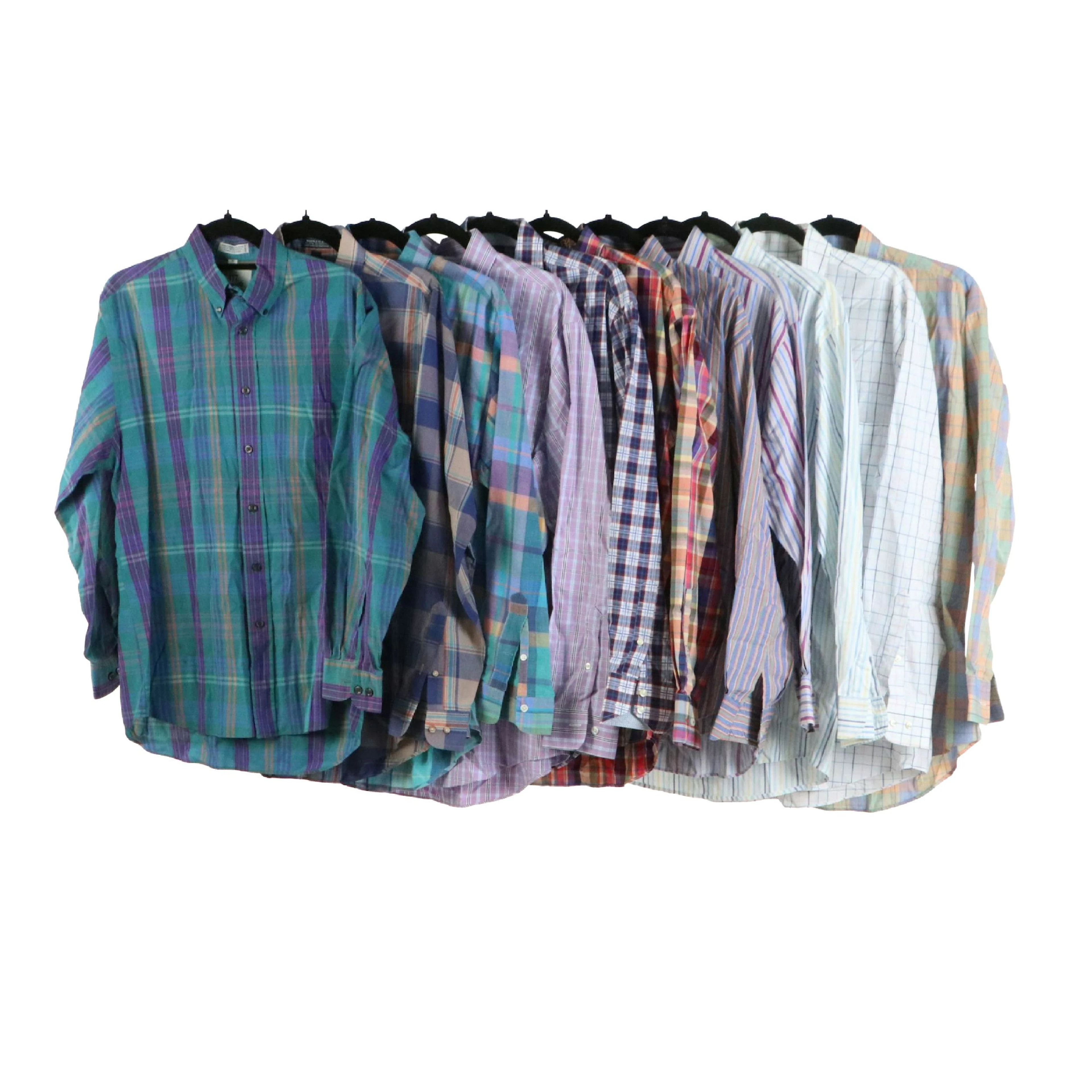 Men's Brooks Brothers, Printed Long Sleeve Button-Up Tops