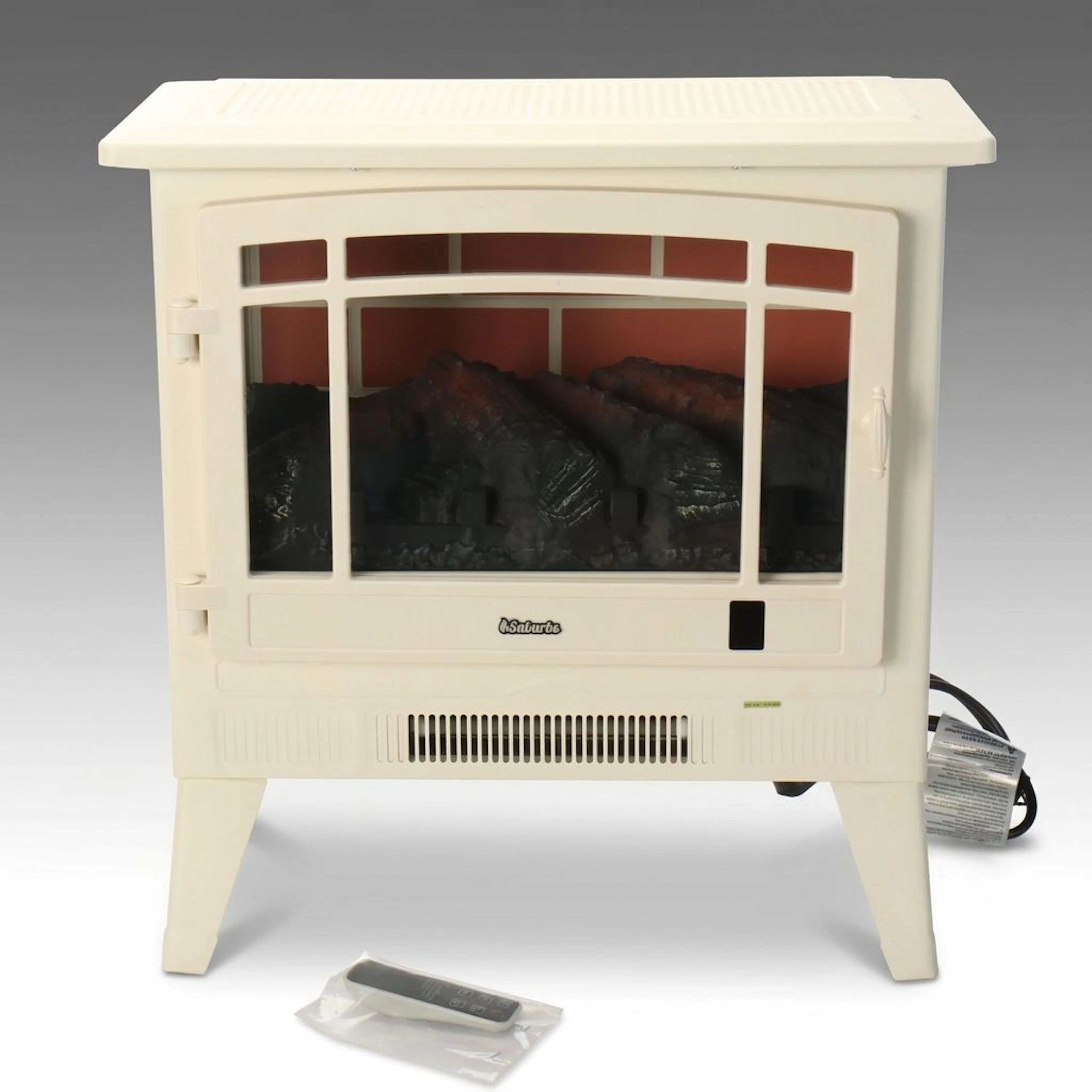 Turbro "Suburbs" Electric Fireplace Room Heater with Remote