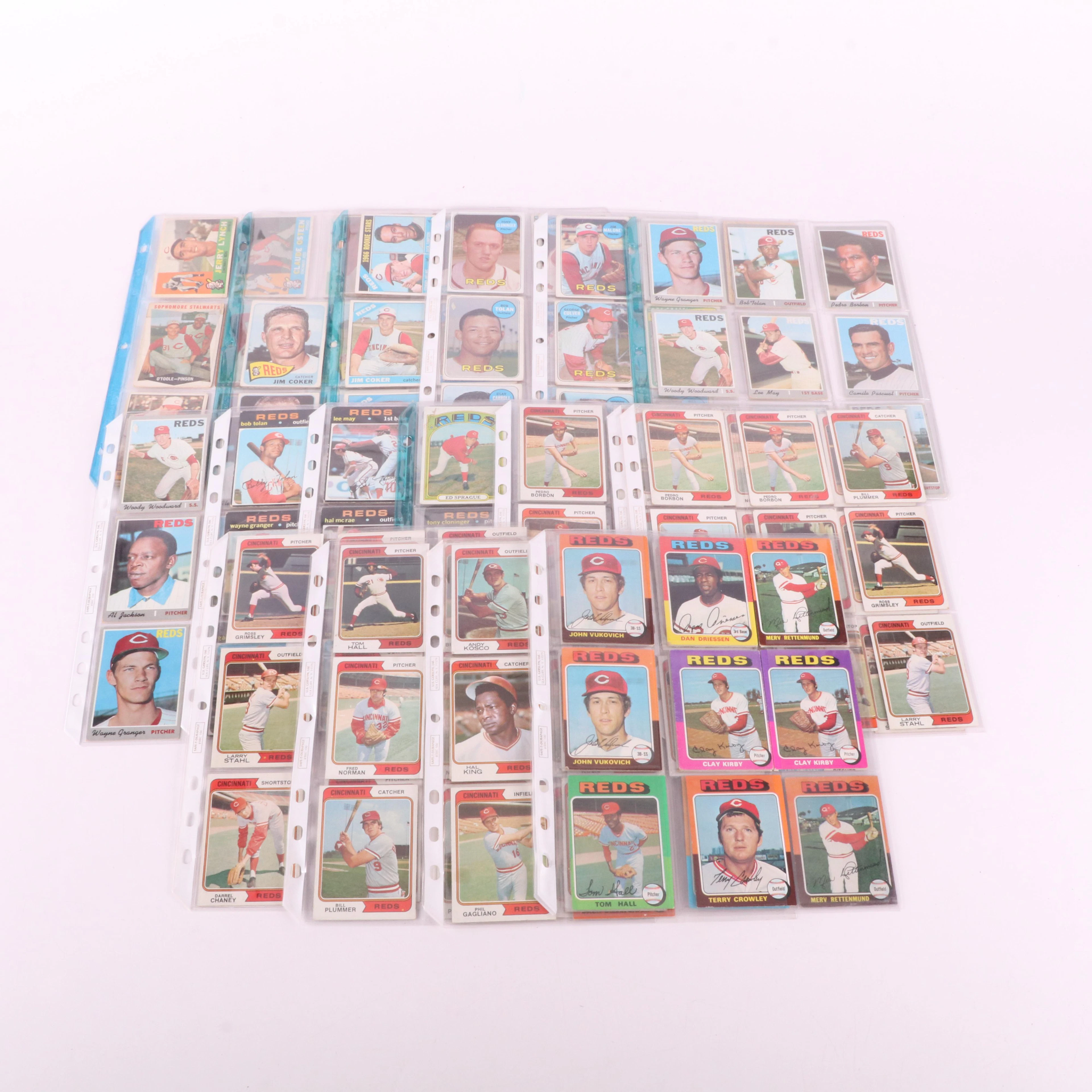 Cincinnati Reds Baseball Cards with Cesar Geronimo, Don Gullett, and More