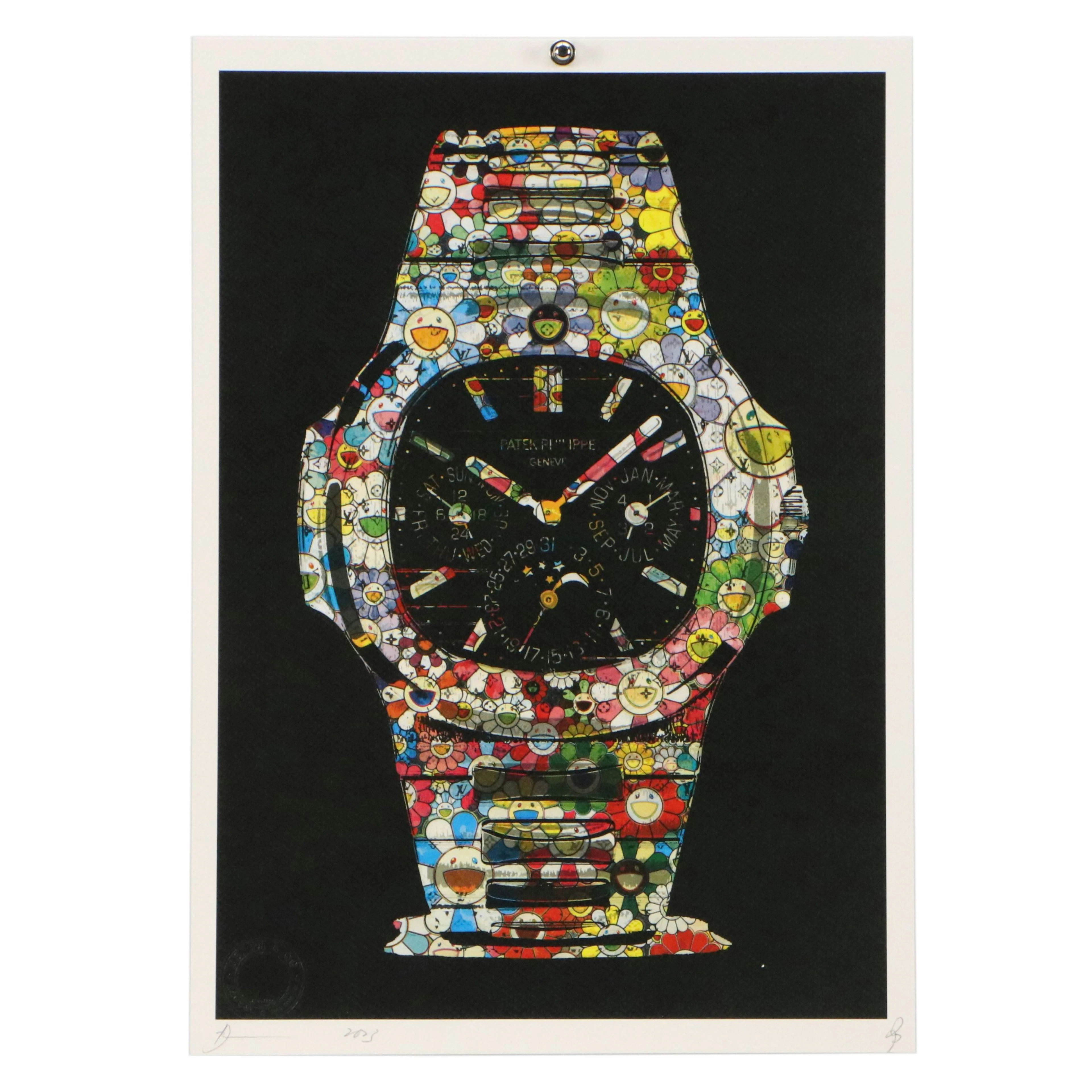 Death NYC Pop Art Graphic Print Homage to Takashi Murakami x Patek Philippe
