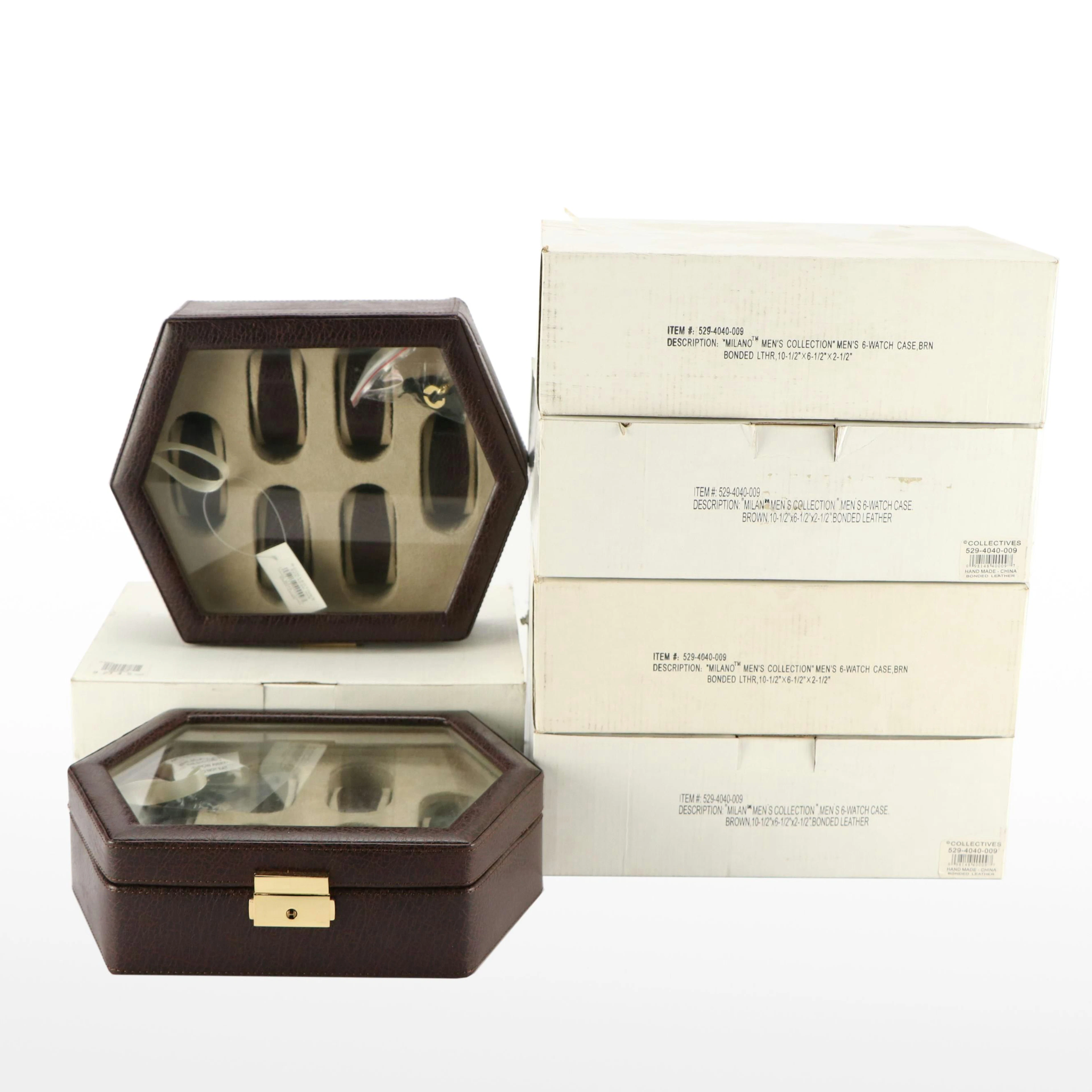 Milano Bonded Leather Men's Watch Cases