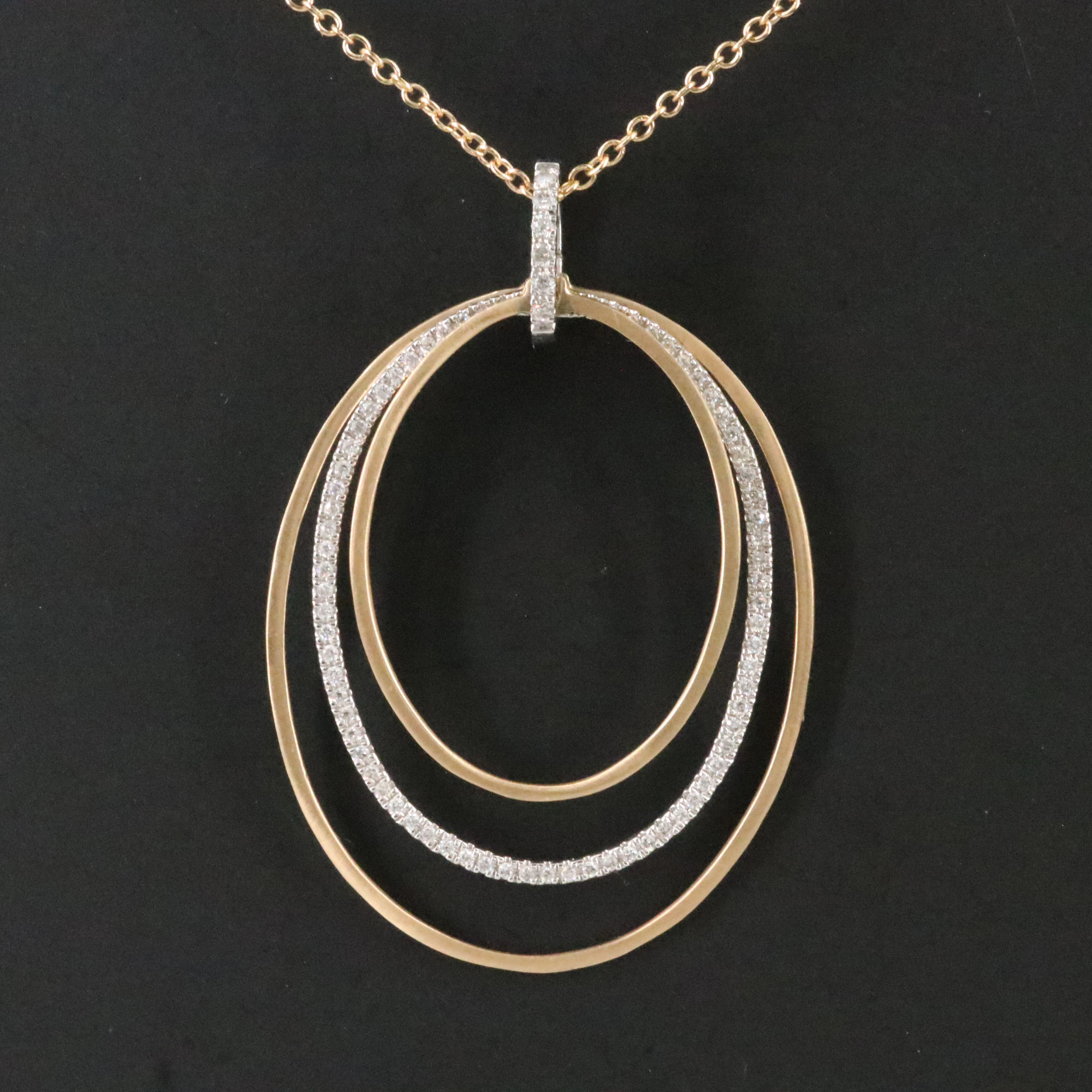 Isaac Reiss 14K Diamond Two-Tone Pendant Necklace