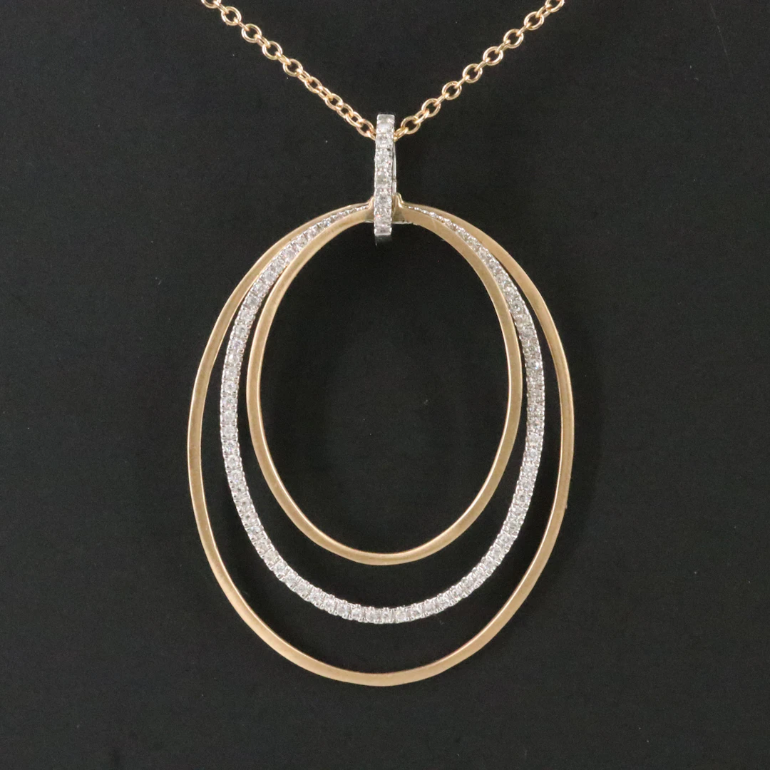 Isaac Reiss 14K Diamond Two-Tone Pendant Necklace