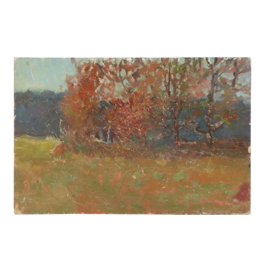 Bernard Lennon Autumn Landscape Oil Painting