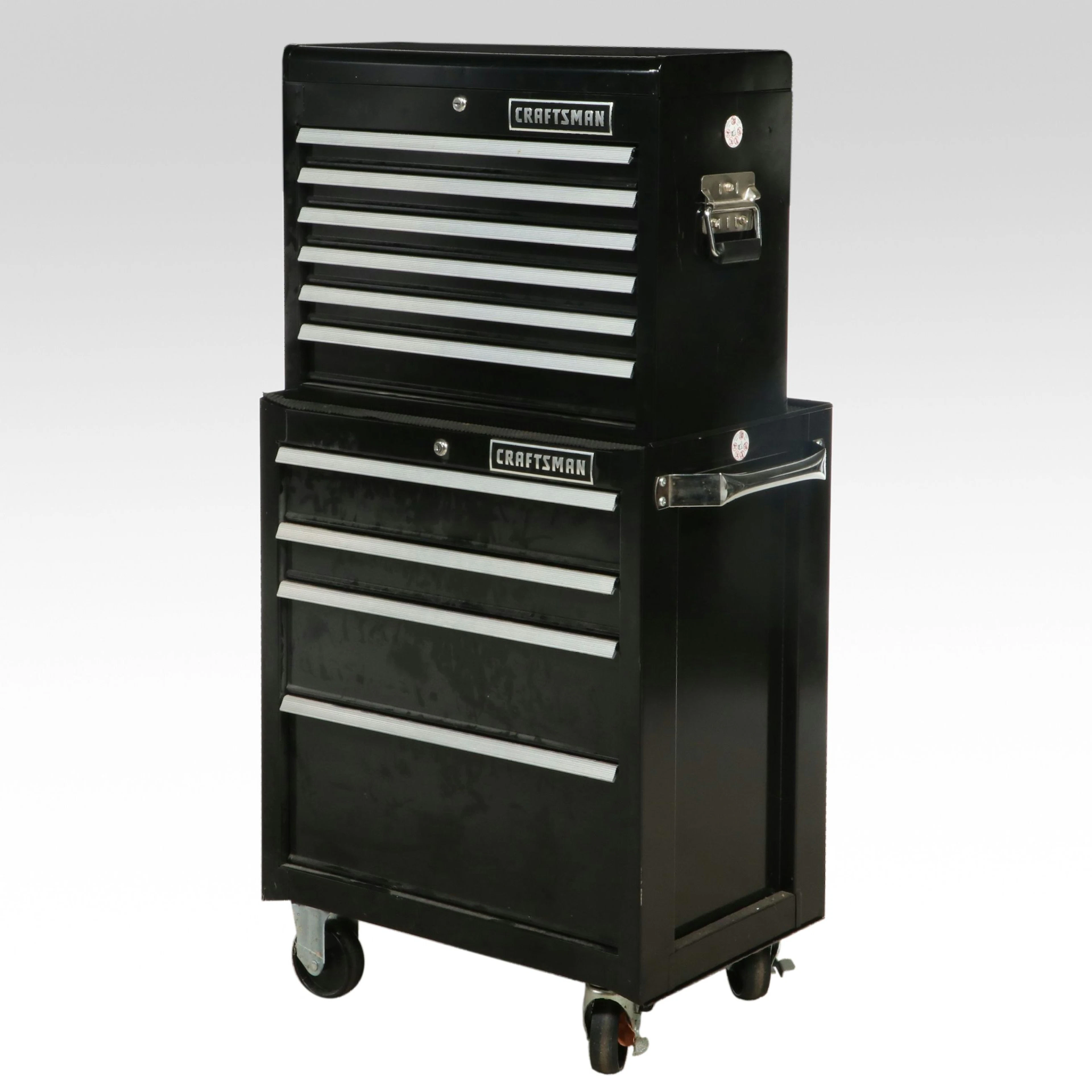 Craftsman Black Metal Tool Storage Chest with Assorted Hand Tools
