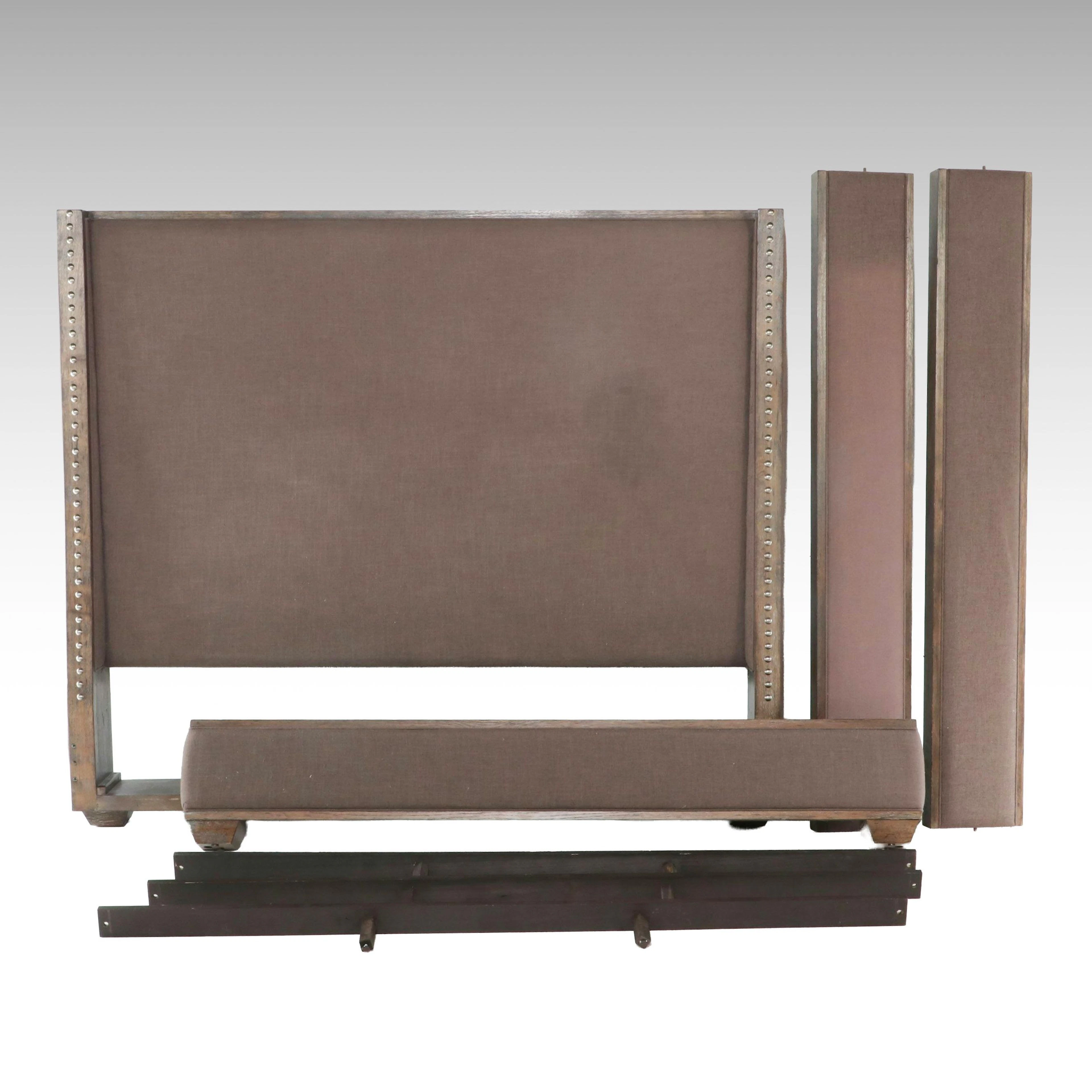 Bassett Furniture Contemporary Upholstered Bed Frame, 21st Century