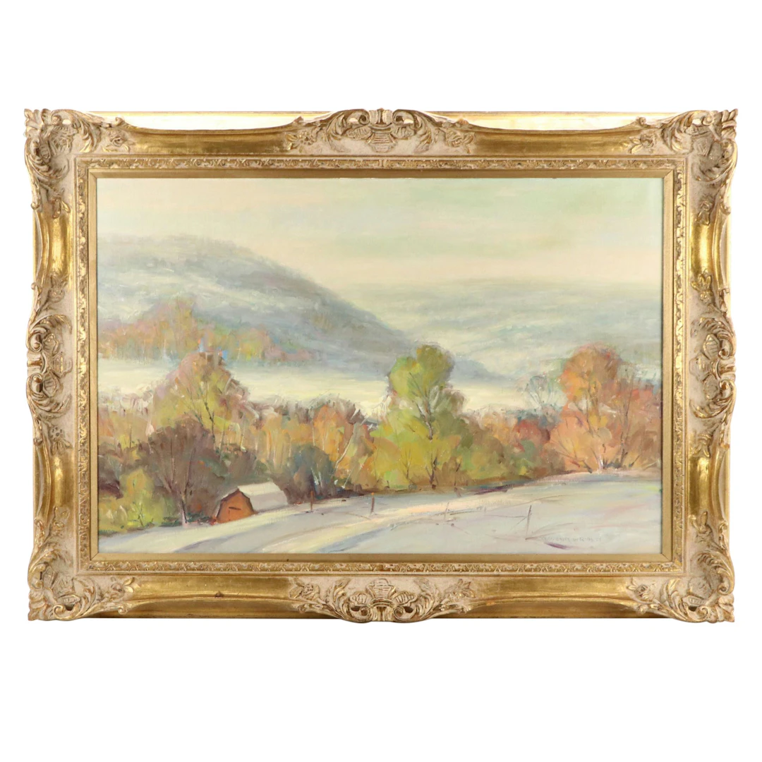 Frederick Wildermuth Rigley Brown County Landscape Oil Painting "Our Valley"