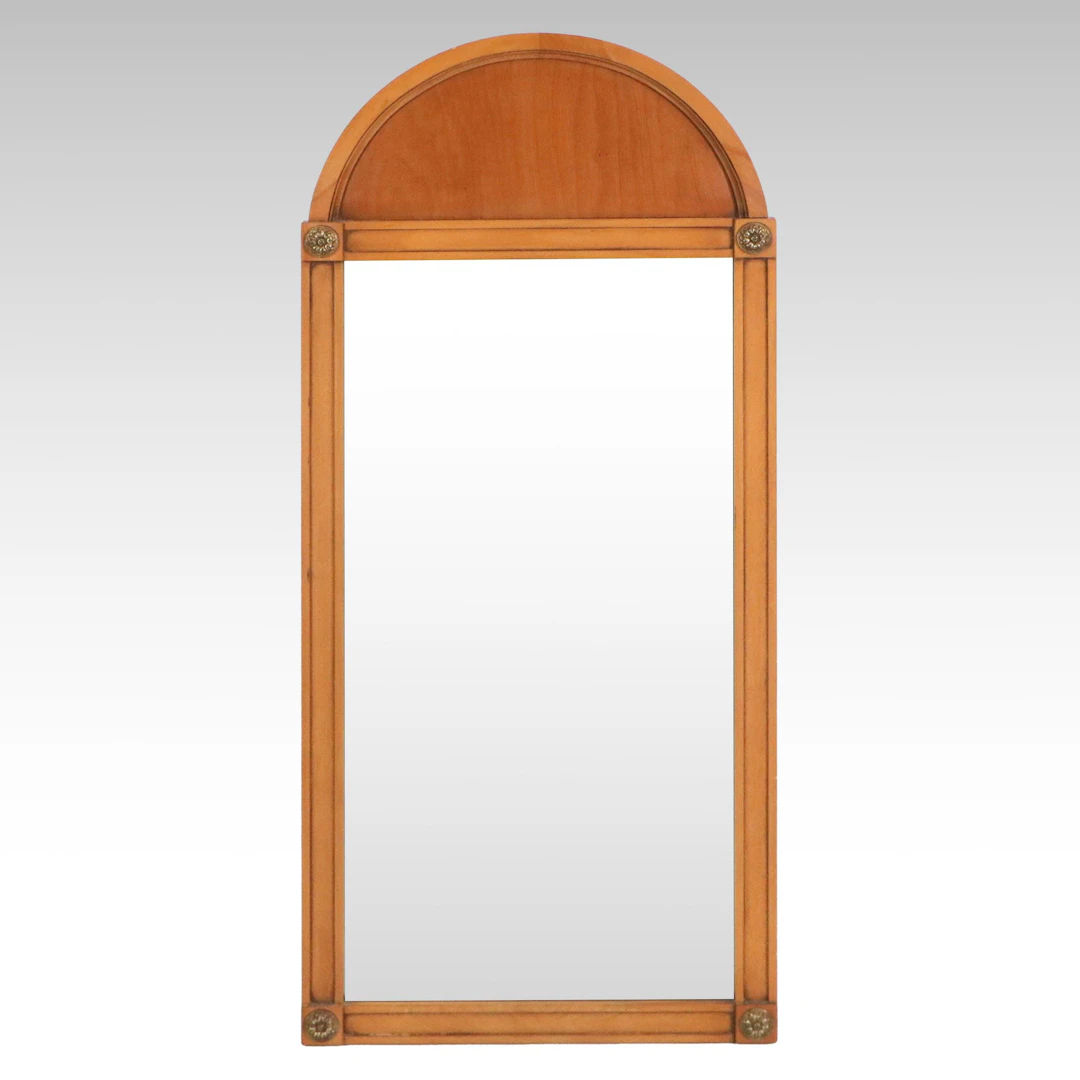 French Regency Style Arched Wall Mirror, Late 20th Century