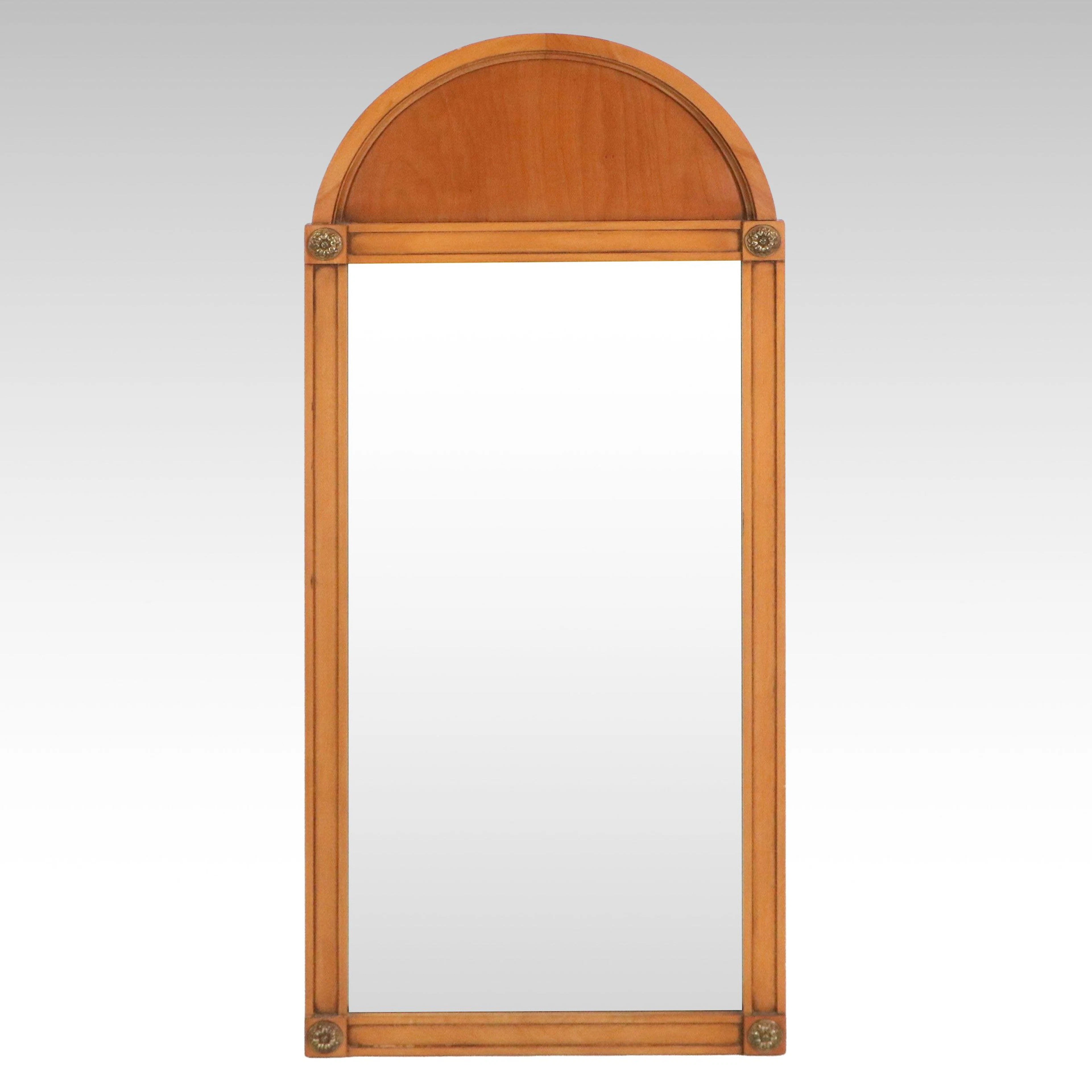 French Regency Style Arched Wall Mirror, Late 20th Century