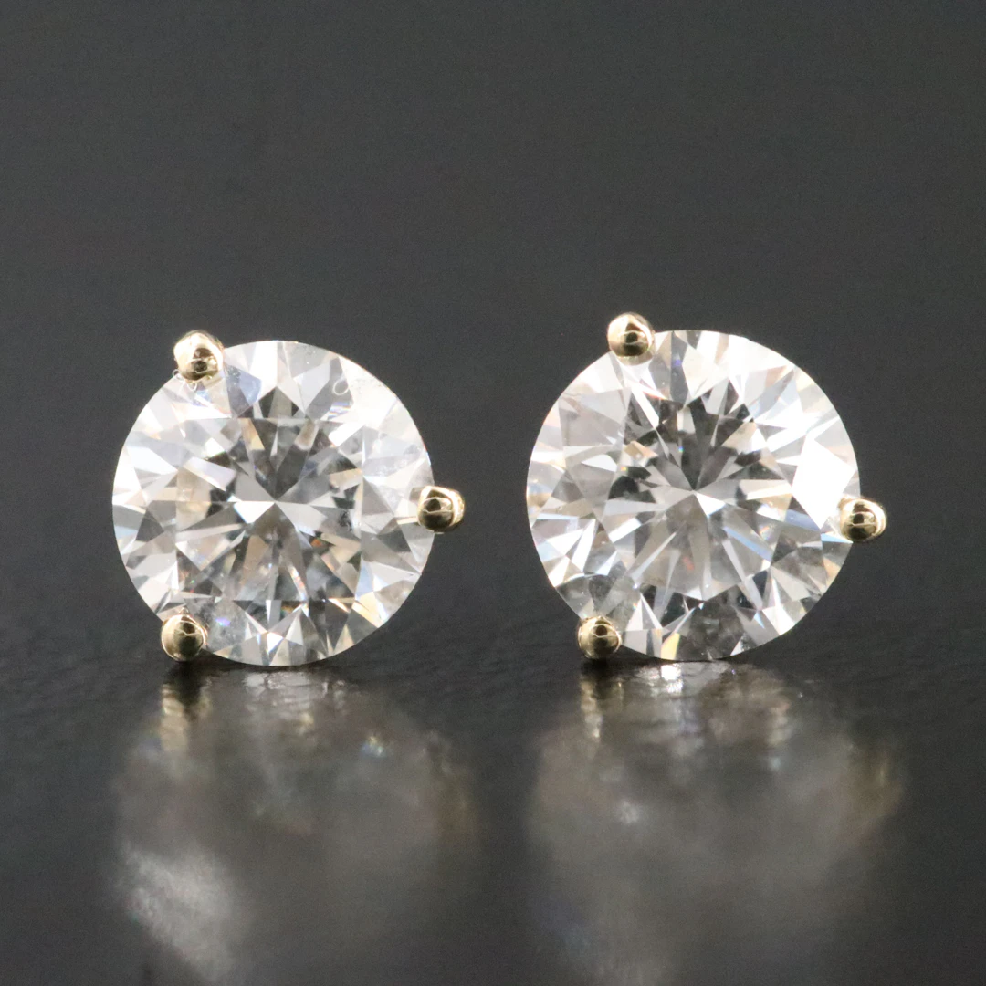 14K 1.01 CTW Lab Grown Diamond Stud Earrings