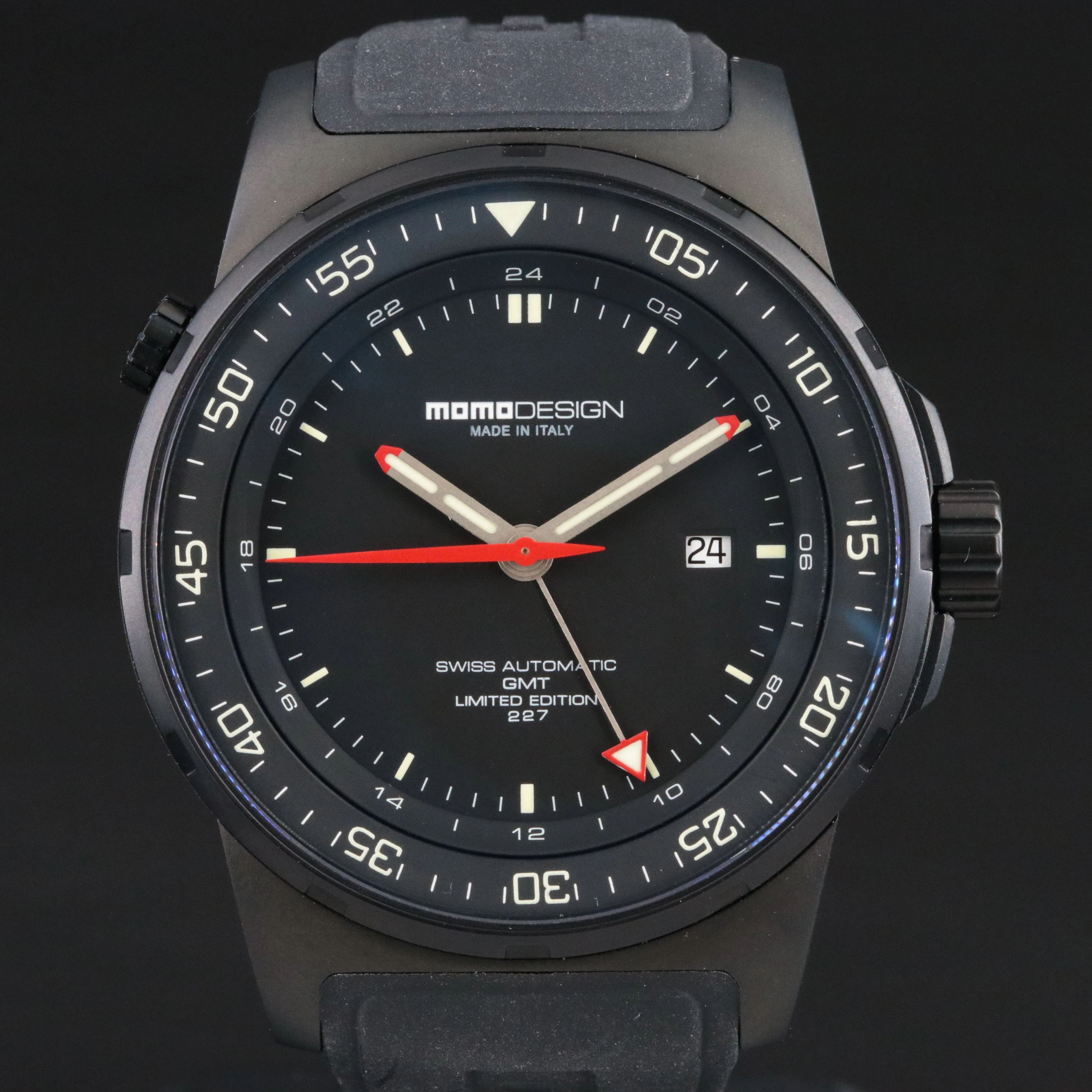 Momo Design Pilot GMT Titanium PVD Automatic Watch MD-095