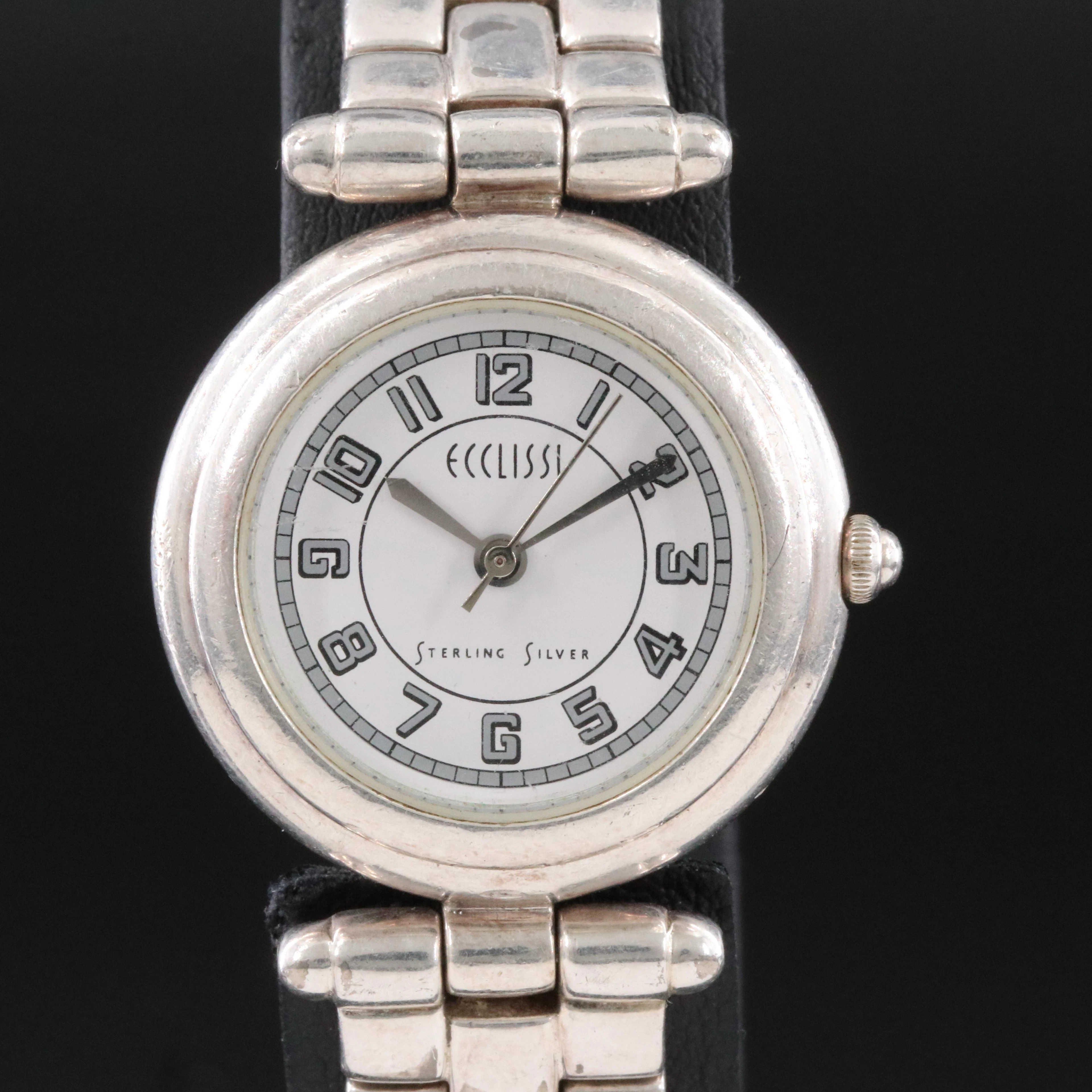 Ecclissi Sterling Silver White and Silver Dial Watch #3240