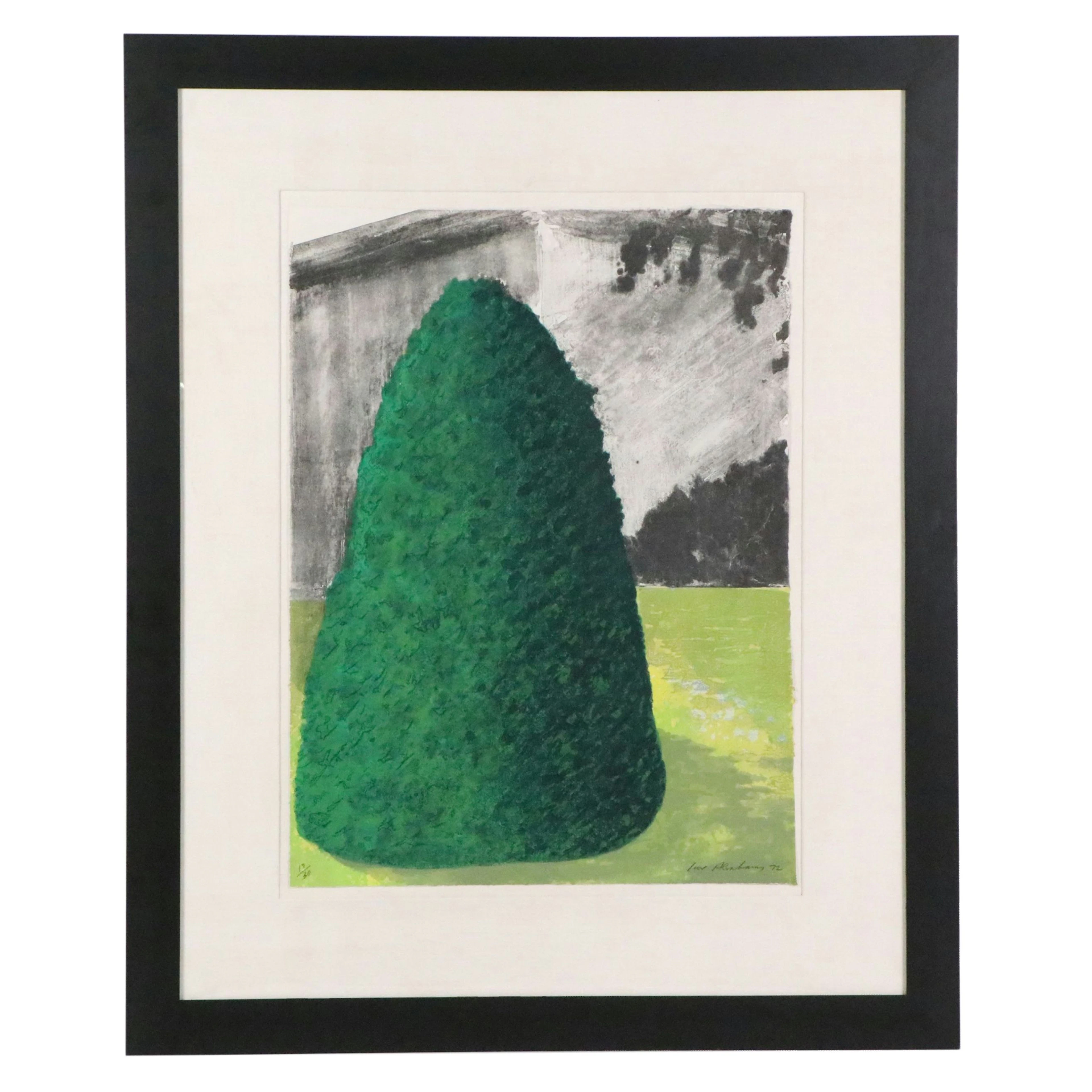 Ivor Abrahams Lithograph After "Suburb Shrub I," 1972