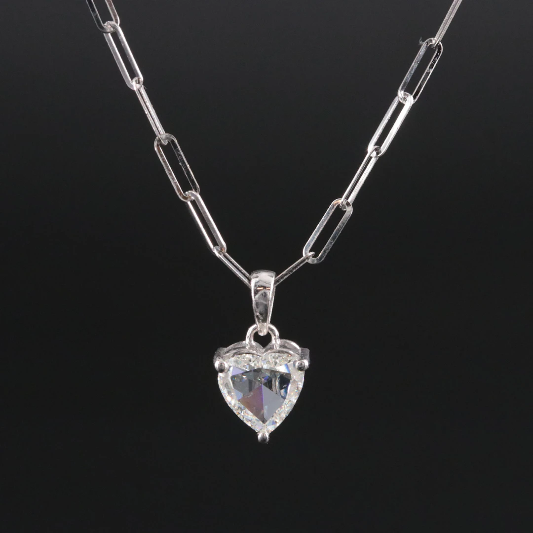 14K 1.01 CT Diamond Pendant Necklace