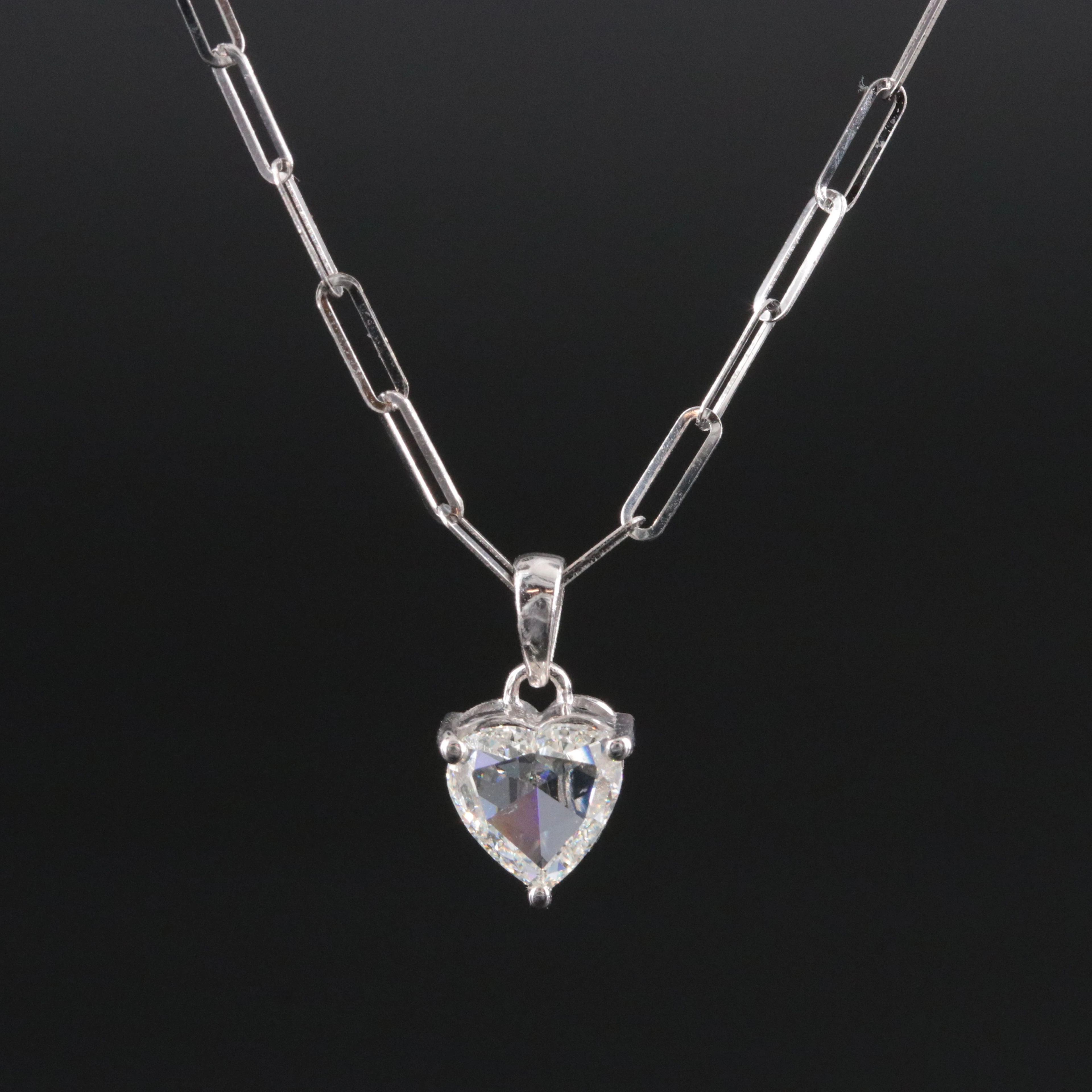 14K 1.01 CT Diamond Pendant Necklace